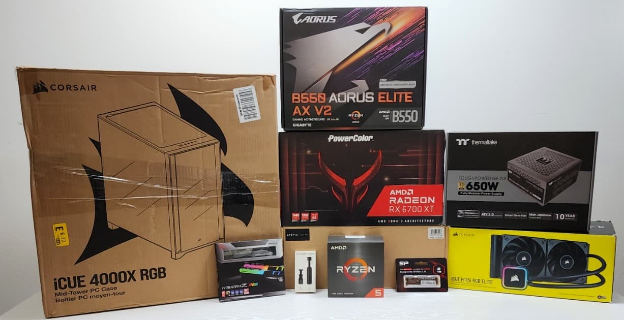 NEW Corsair Liquid Cooled 1440P Gaming PC - 5600X - 6700XT - READ DESCRIPTION!!!