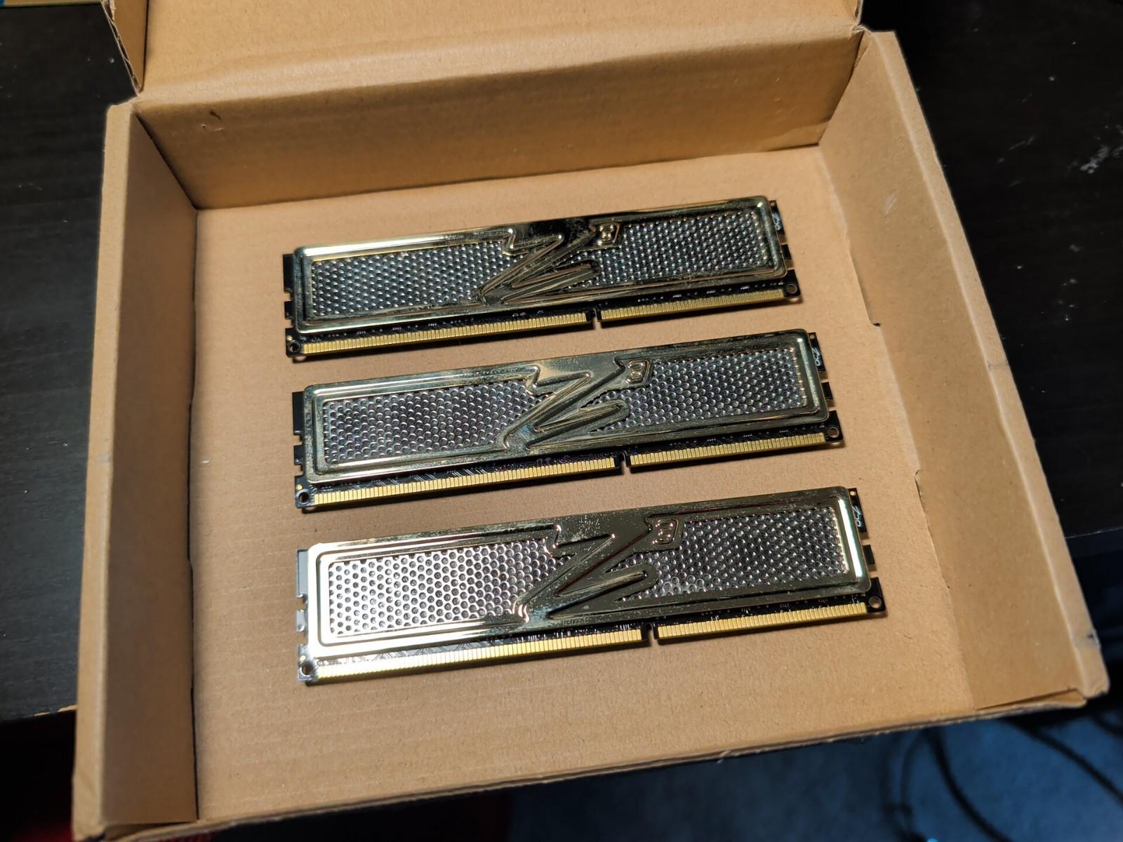 OCZ Gold 6GB (3 x 2GB) DDR3 DIMM 1600 MHz CL8 RAM Memory