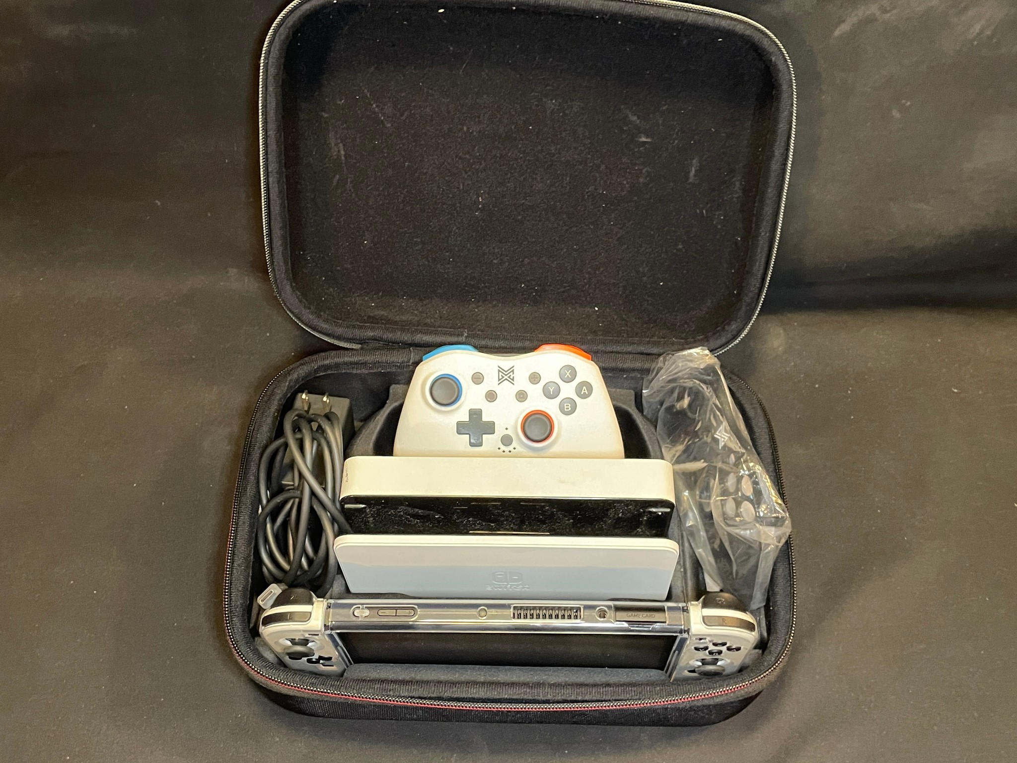 Nintendo Switch OLED With Hard Shell Protective Case And Accessories