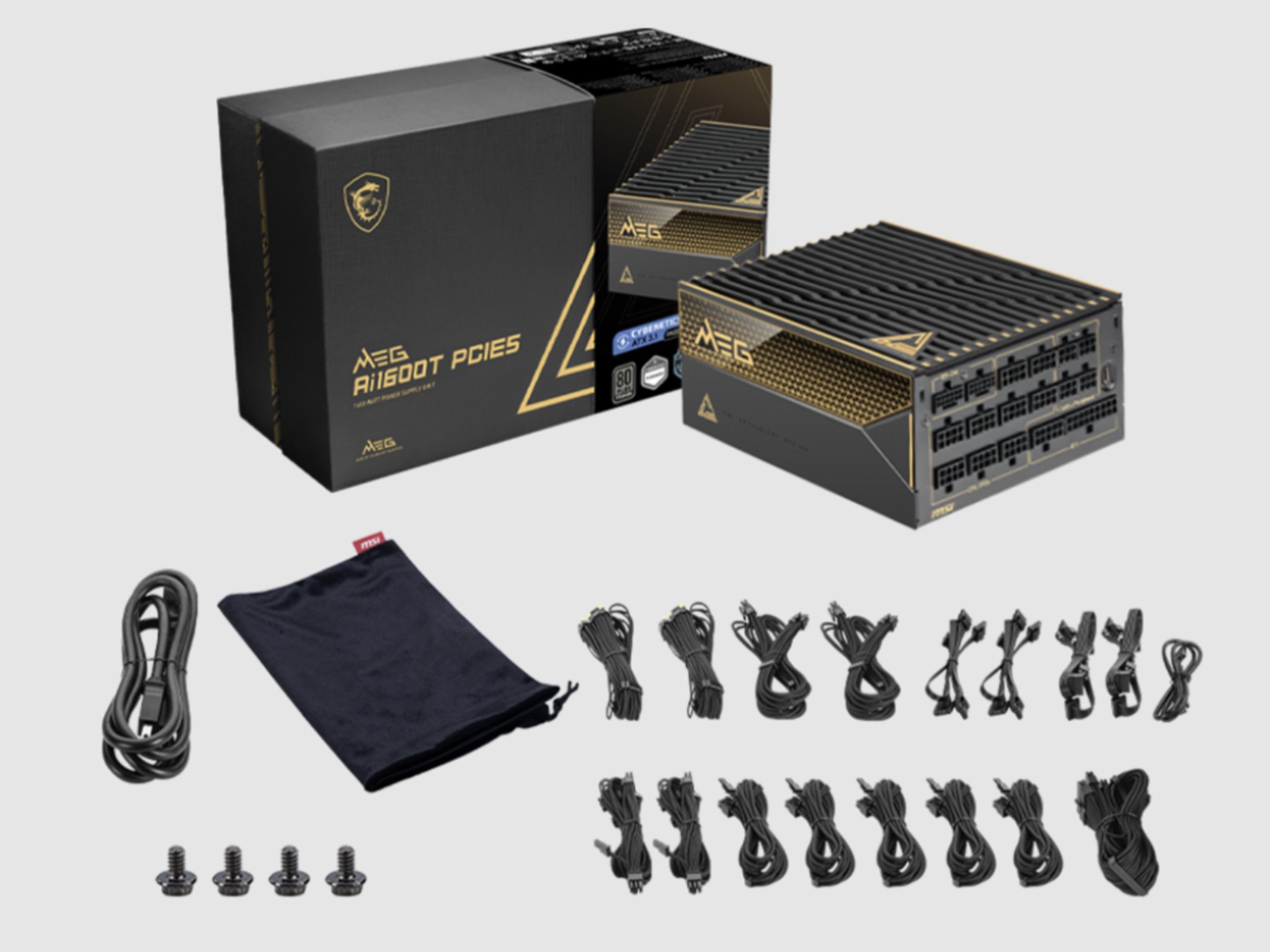 MSI MEG Ai1600T *NEW IN HAND* PCIE5 80+ TITANIUM 1600w PSU, Dual 12V-2x6 5090 5080 9070 XT 7900 XTX