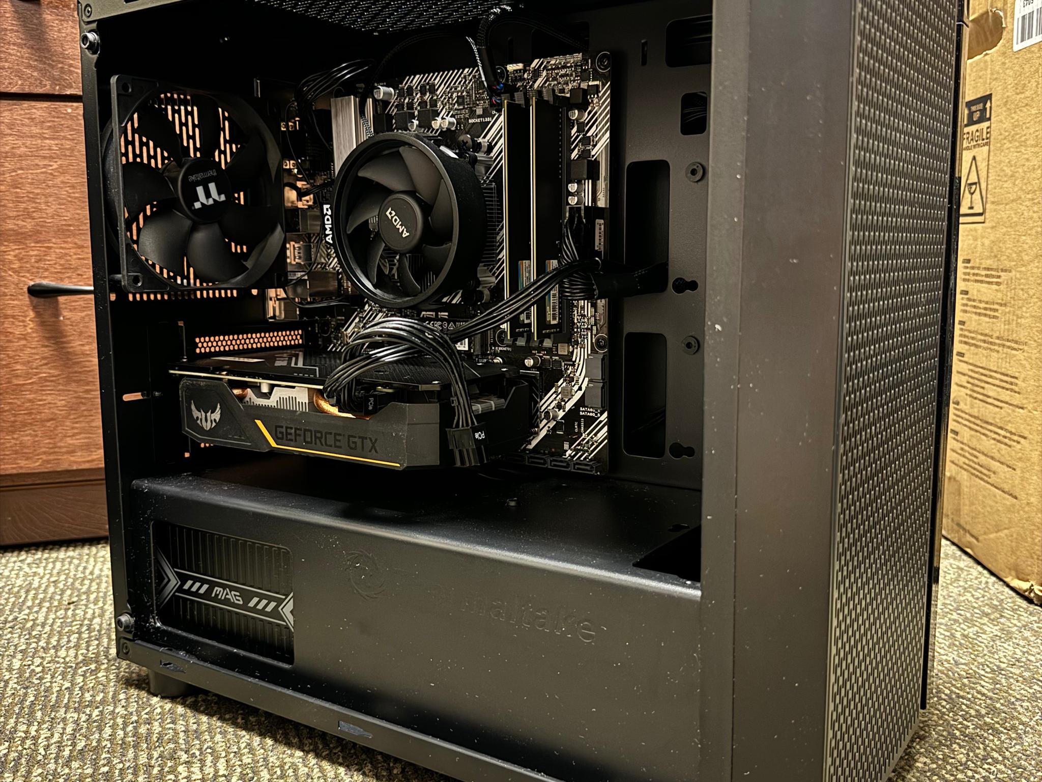 GTX 1660 SUPER | RYZEN 5 1600X Budget Gaming PC (Tempered Glass Panel) w/ USB WIFI