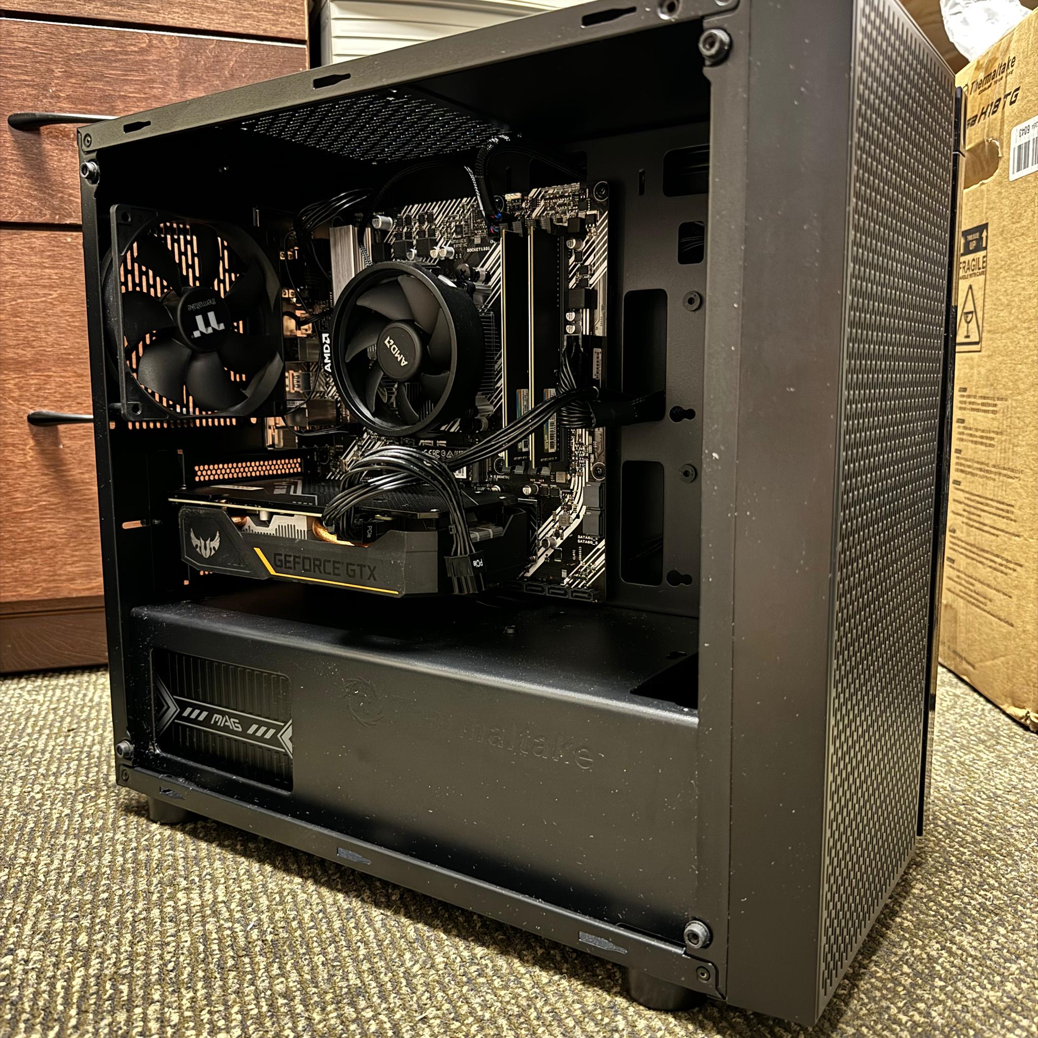 GTX 1660 SUPER | RYZEN 5 1600X Budget Gaming PC (Tempered Glass Panel) w/ USB WIFI