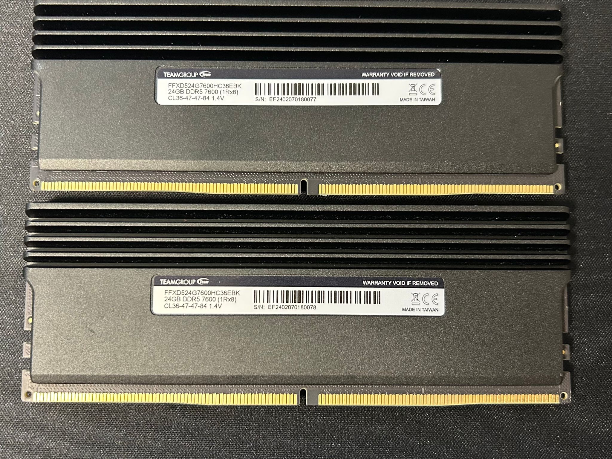 TeamGroup T-Force Xtreem DDR5 | 48GB (2×24GB) | 7600MHz CL36 | Narvik Black