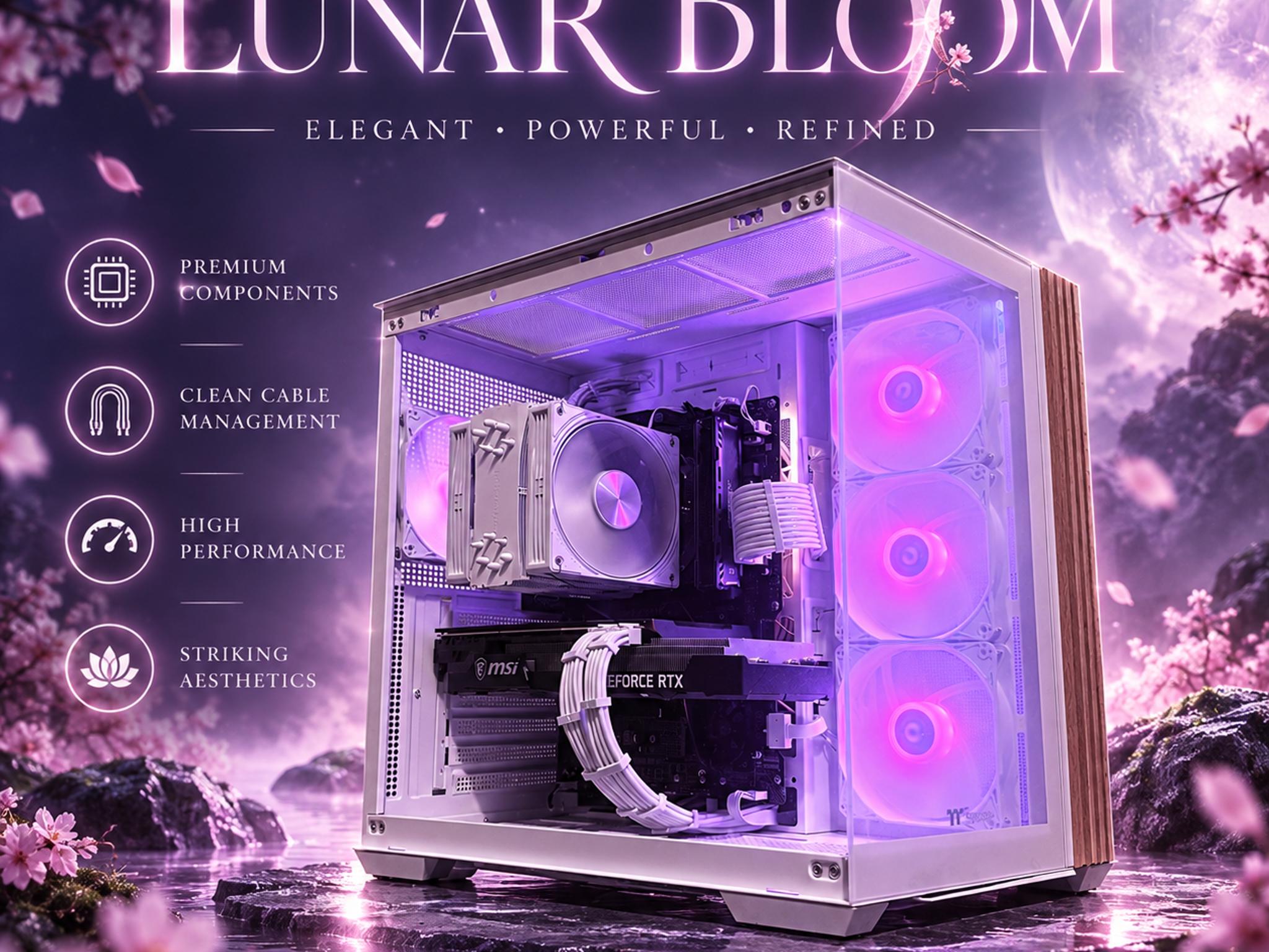 🌸"Lunar Bloom"🌈 | 1440p Gaming | RTX 3070 | Ryzen 7 5800X | 32GB Ram | 1TB SSD | Free Shipping
