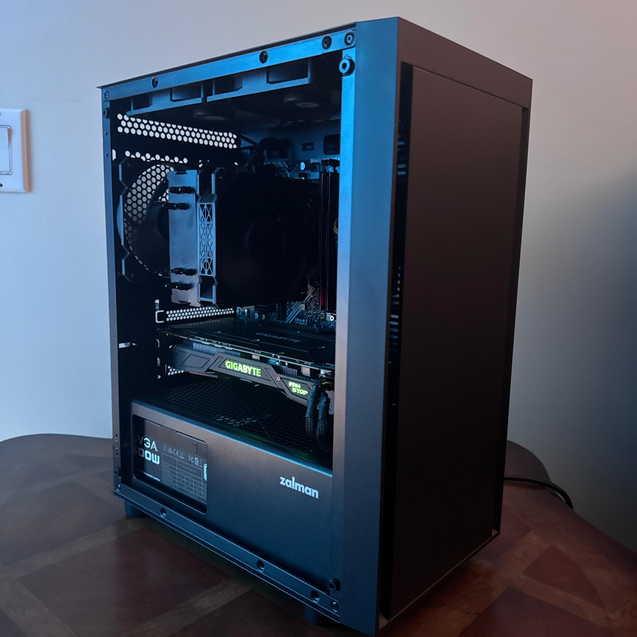 BEST BUDGET GAMING PC STEALTHY BLACK RYZEN 5 GTX 1070 (with WiFi)