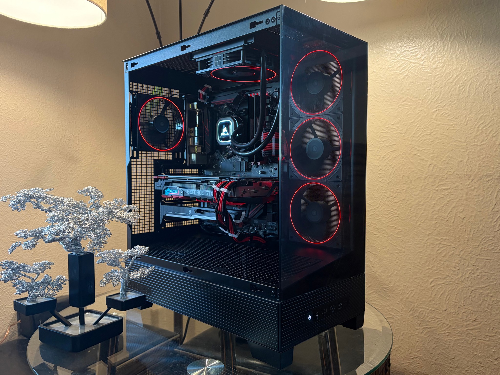Black/Red Gaming PC - GTX 1080 Ti | Ryzen 5 5500 | 16gb RAM | 512gb NVMe | Windows 11 | WiFi + BT