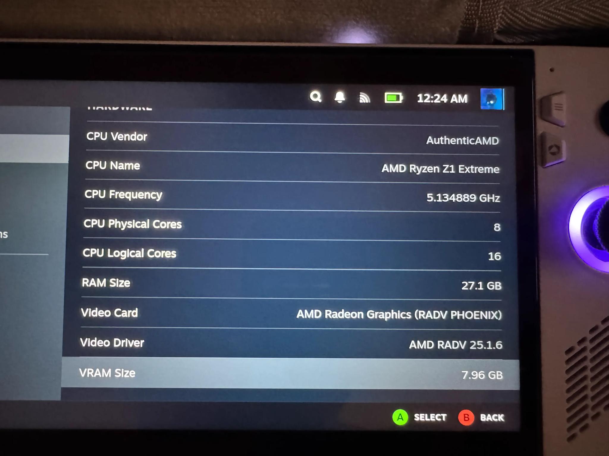 ASUS ROG Ally, Ryzen Z1 Extreme, 32GB RAM, 1 TB Storage, 100% Battery Health