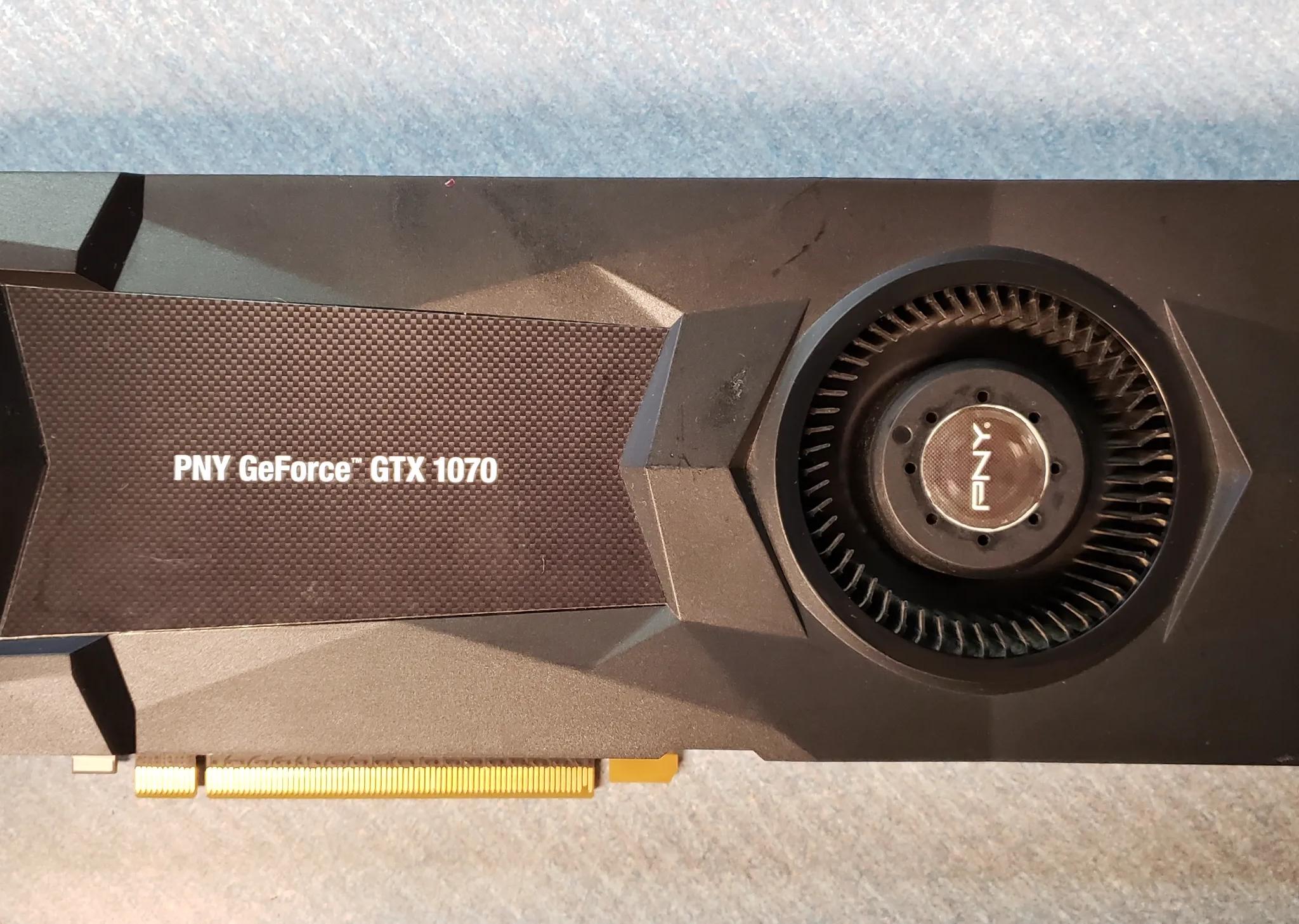 PNY GTX 1070 graphics card with 8gb memory