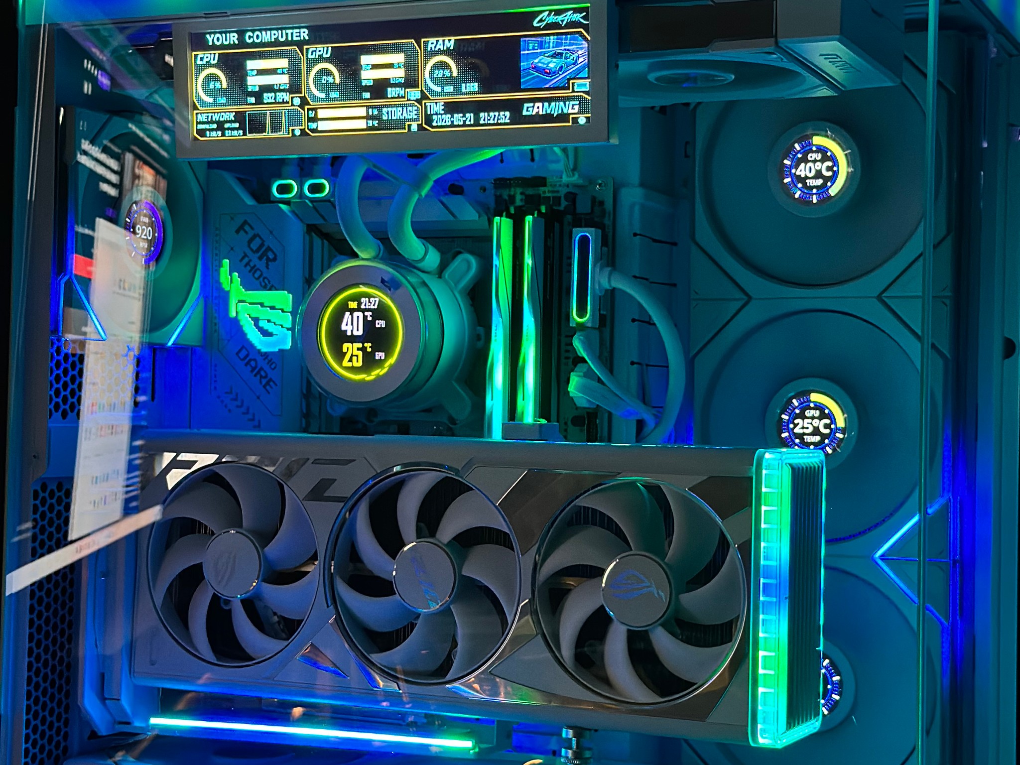 RTX 4090 Ryzen 9800X3D 64GB DDR5 4TB SSD Liquid Cooled White Build
