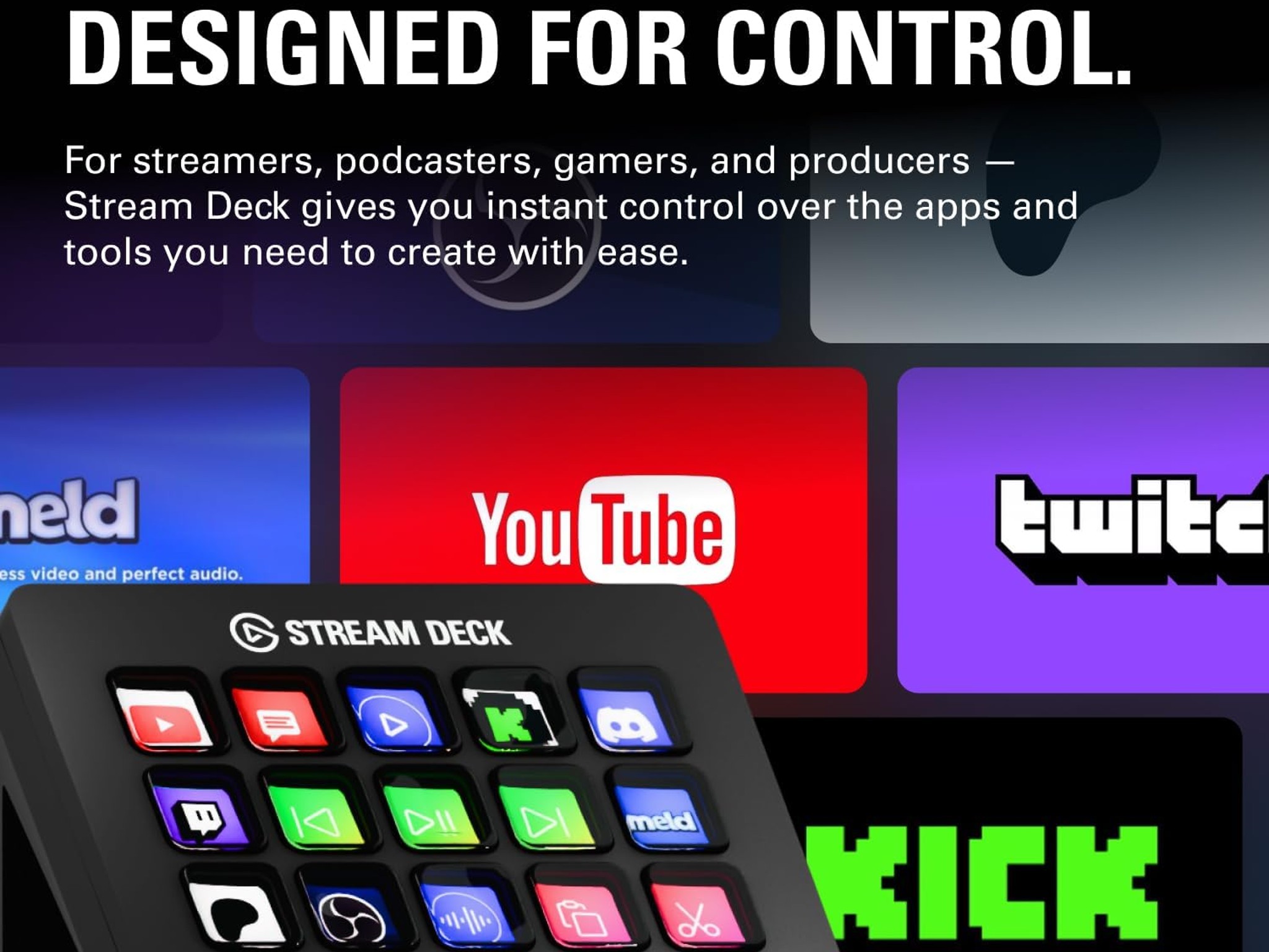 Stream Deck MK.2 + Blue Centric Face Plate