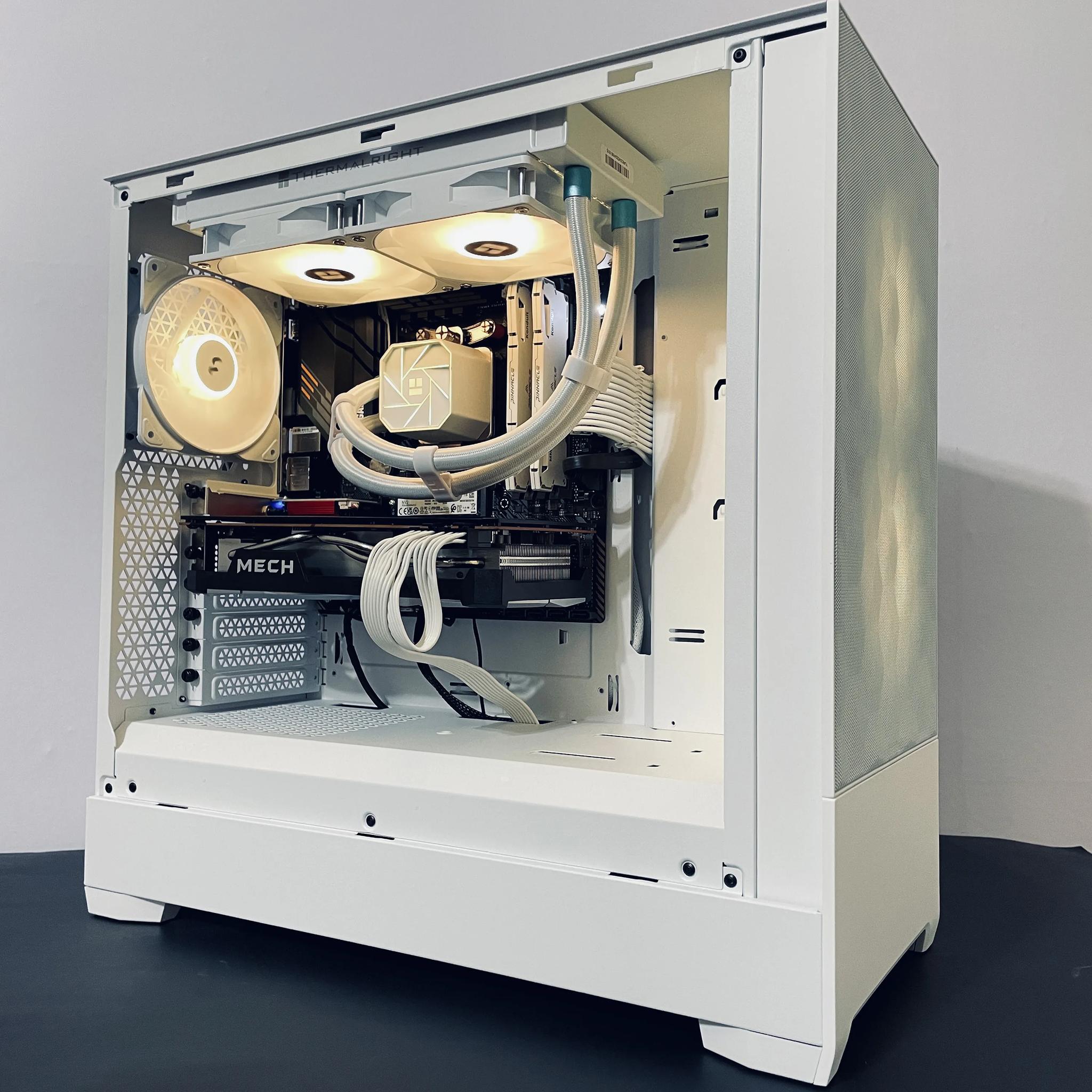 ❄️Liquid Cooled White Gaming PC 1440p - Ryzen 5 5600 ● 32GB RAM ● 1TB NVMe SSD - RX 6700 XT 12GB