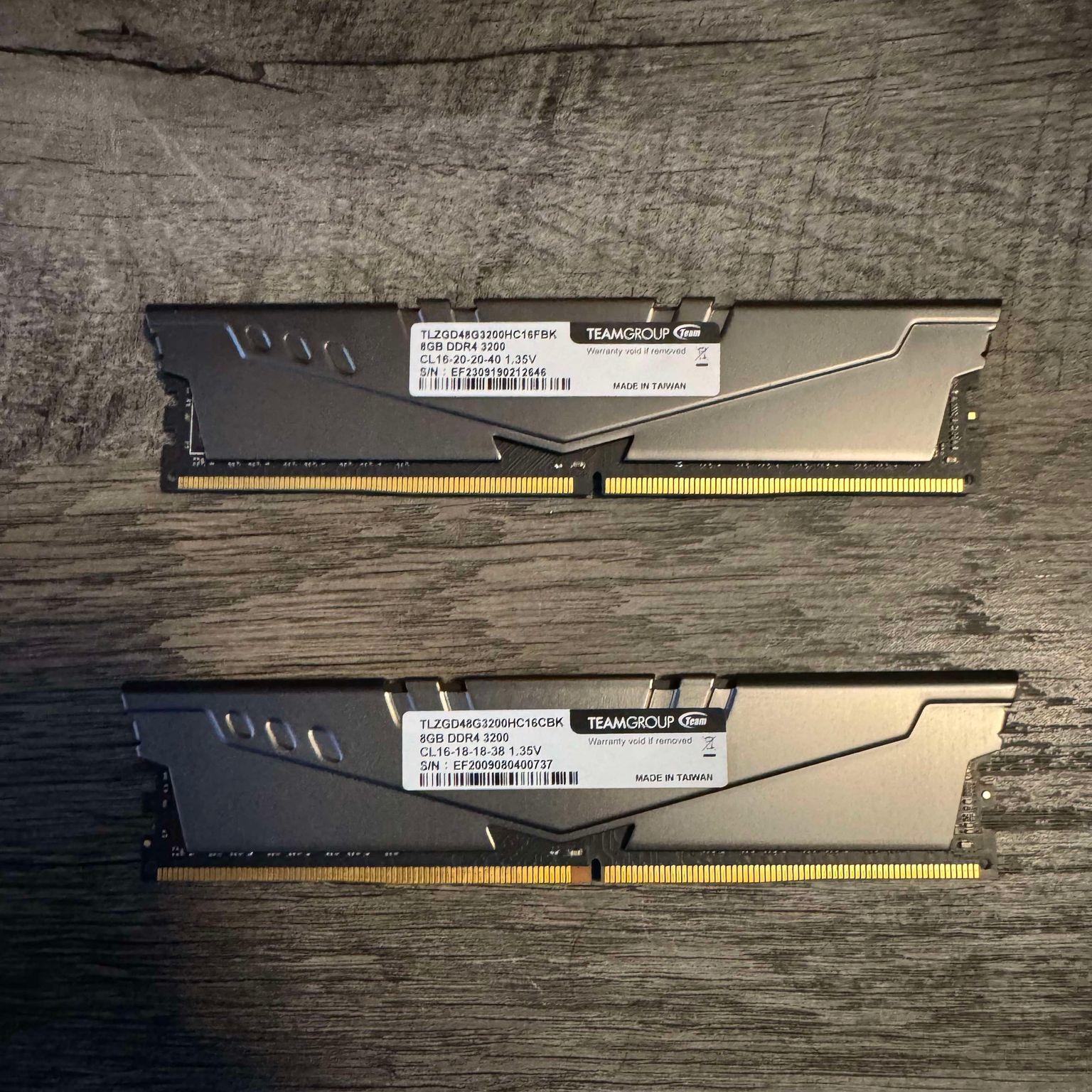 TEAMGROUP T-Force Vulcan Z DDR4 16GB Kit (2x8GB) 3200MHz