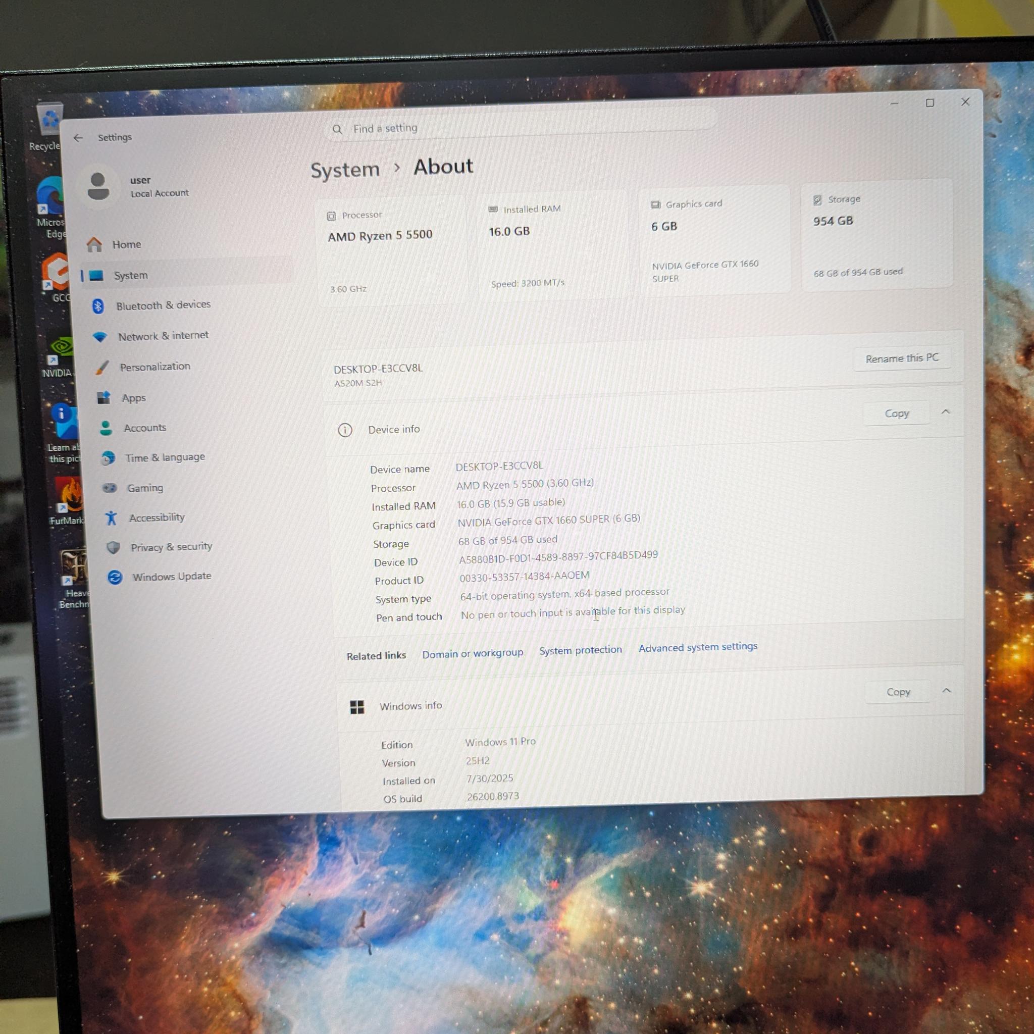 GAMING PC|AMD RYZEN 5 5500|ASUS GEFORCE GTX 1660 SUPER|16GB DDR4 3200|1TB NVME SSD|WINDOWS 11 PRO