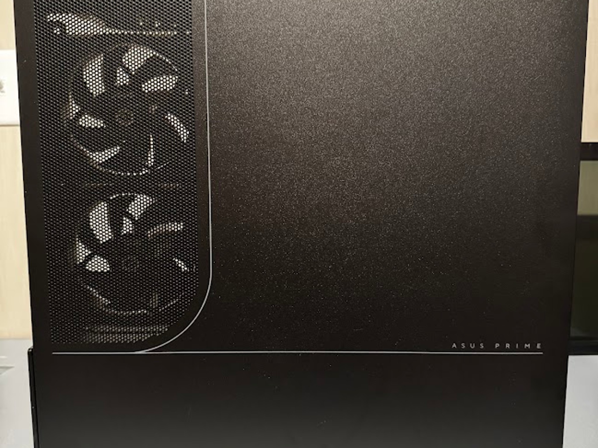 Title: ASUS Prime AP202 ARGB Panoramic mATX Case - Black – Like New