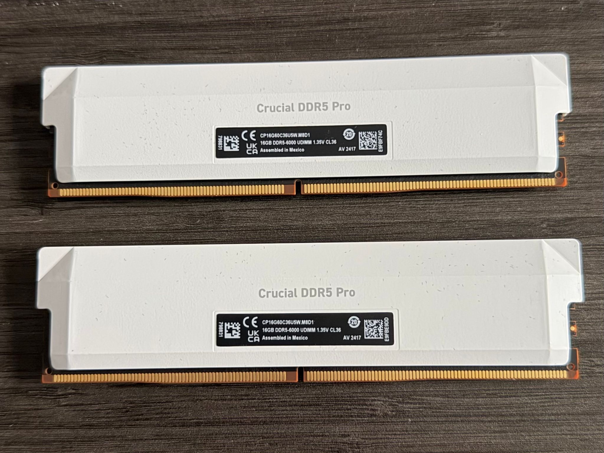 Crucial Pro 32GB DDR5 RAM Kit (2x16GB) CL36 6000MHz