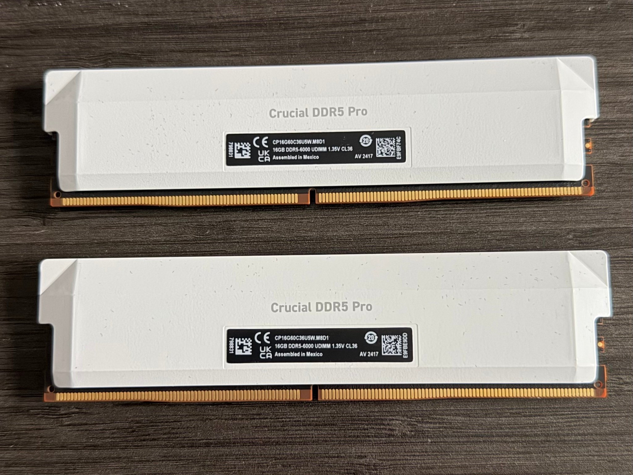 Crucial Pro 32GB DDR5 RAM Kit (2x16GB) CL36 6000MHz