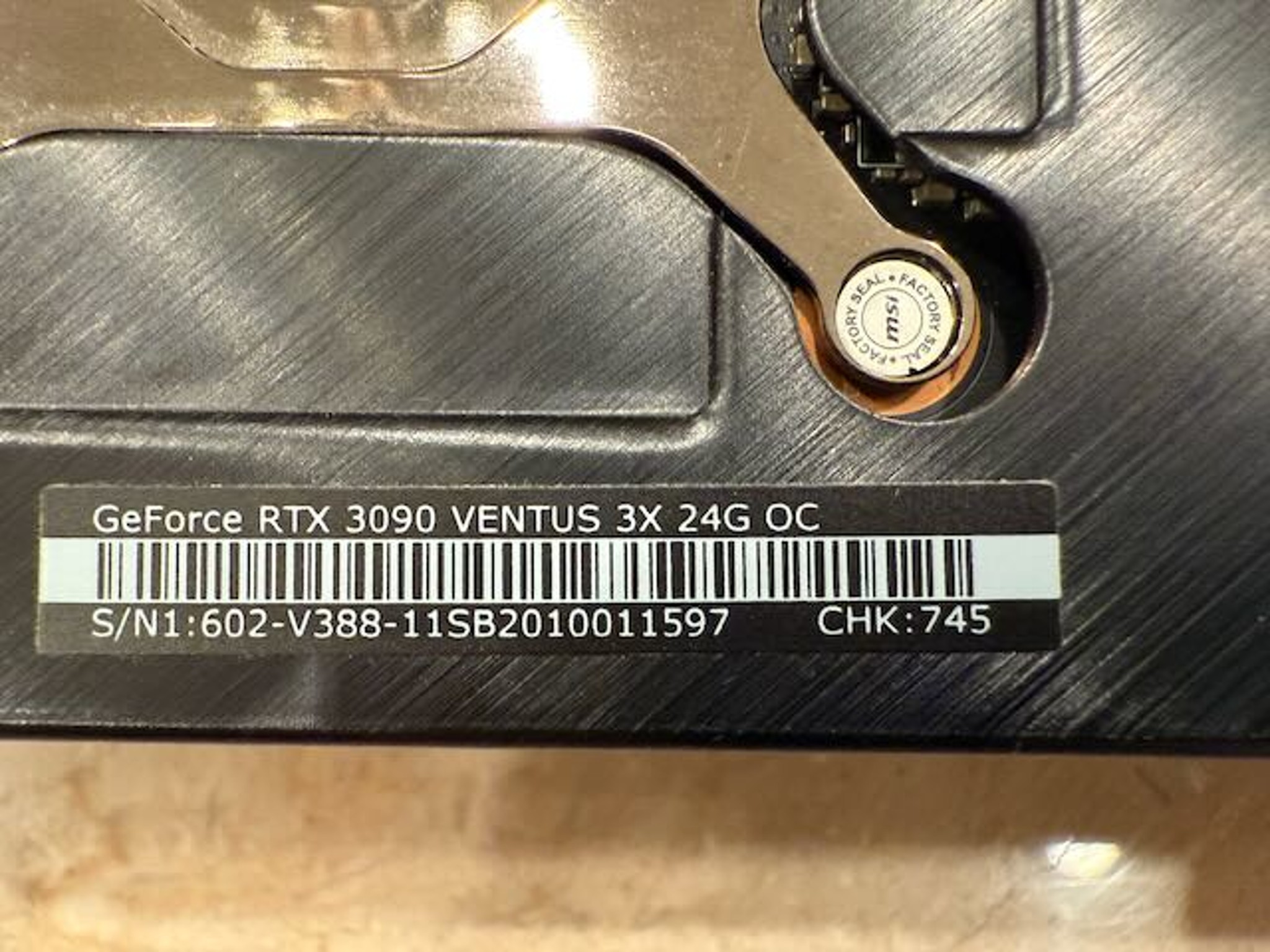 MSI GeForce RTX 3090 VENTUS 3X 24G OC 24GB GDDR6X Graphics Card