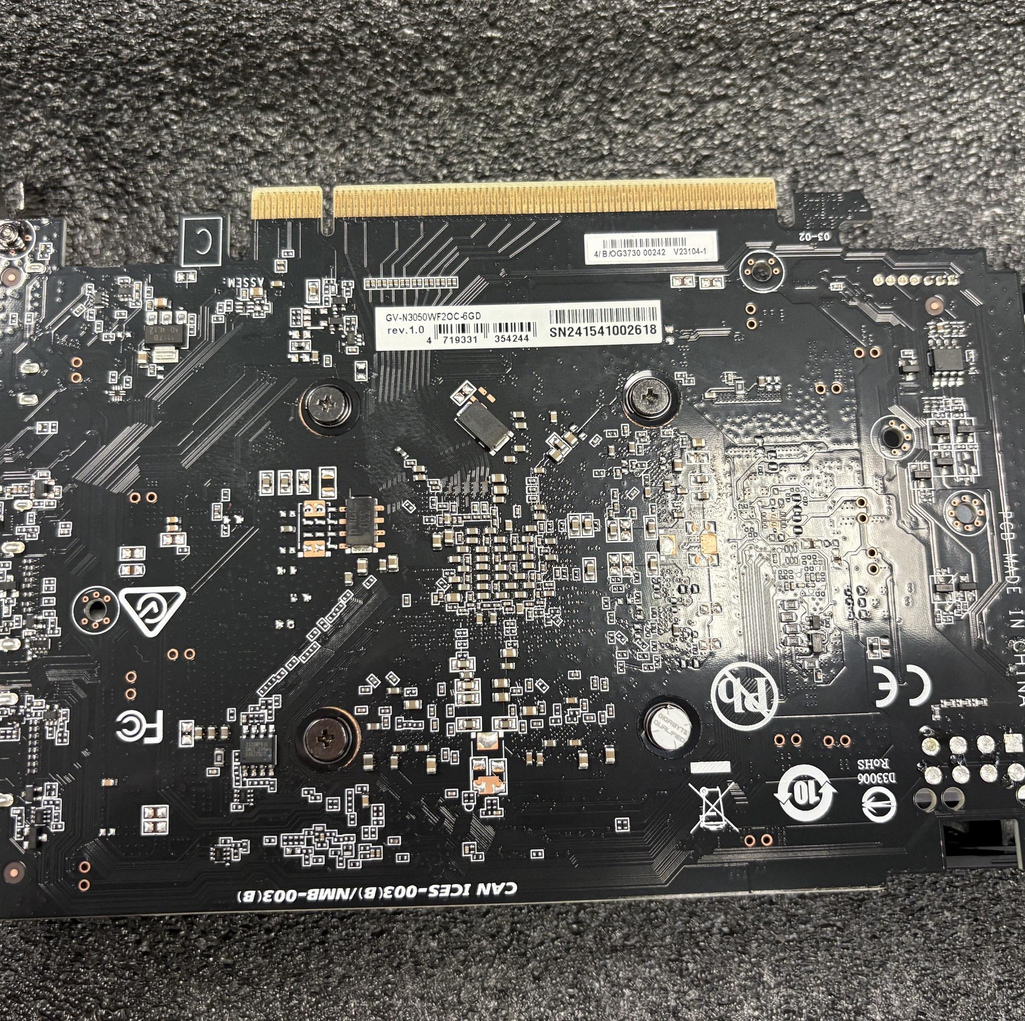 GIGABYTE GeForce RTX 3050 WINDFORCE OC 6G Graphic Card - USED