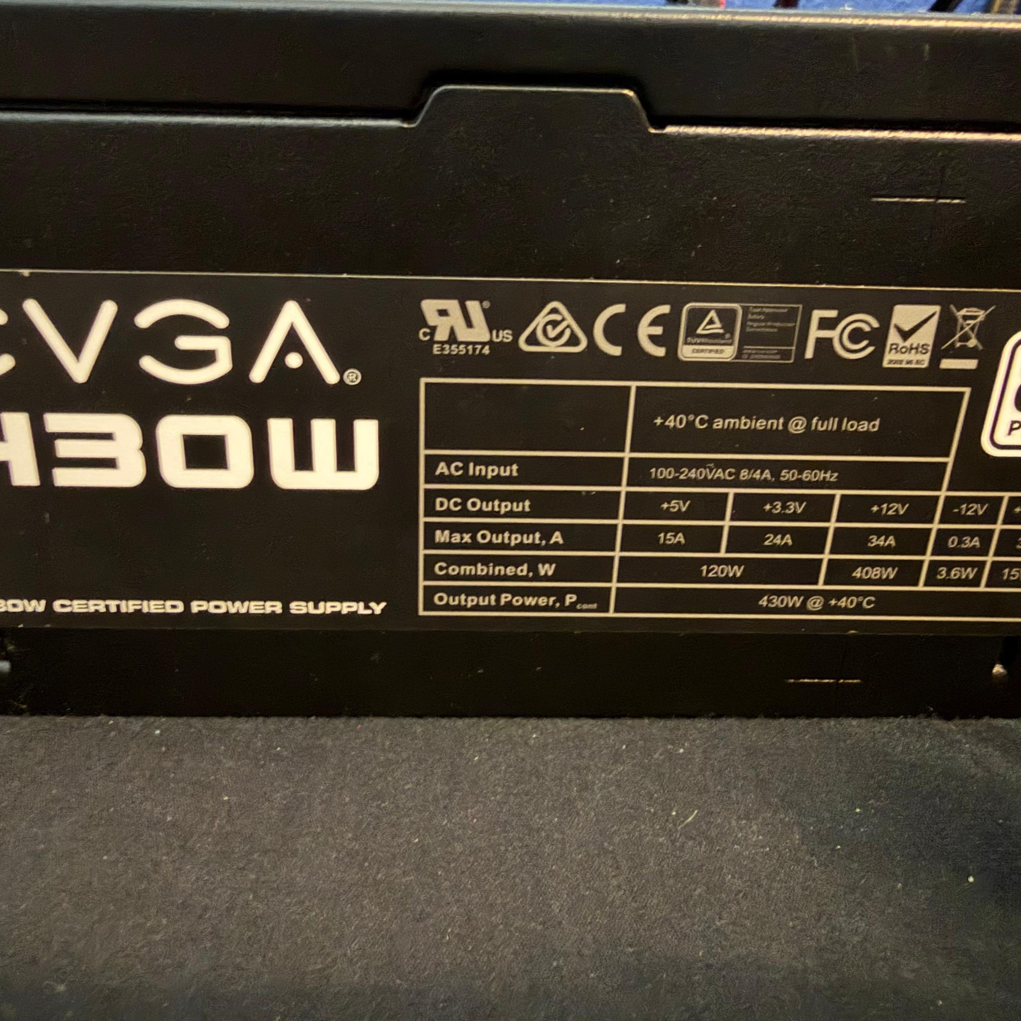 EVGA 430 Watt Power Supply