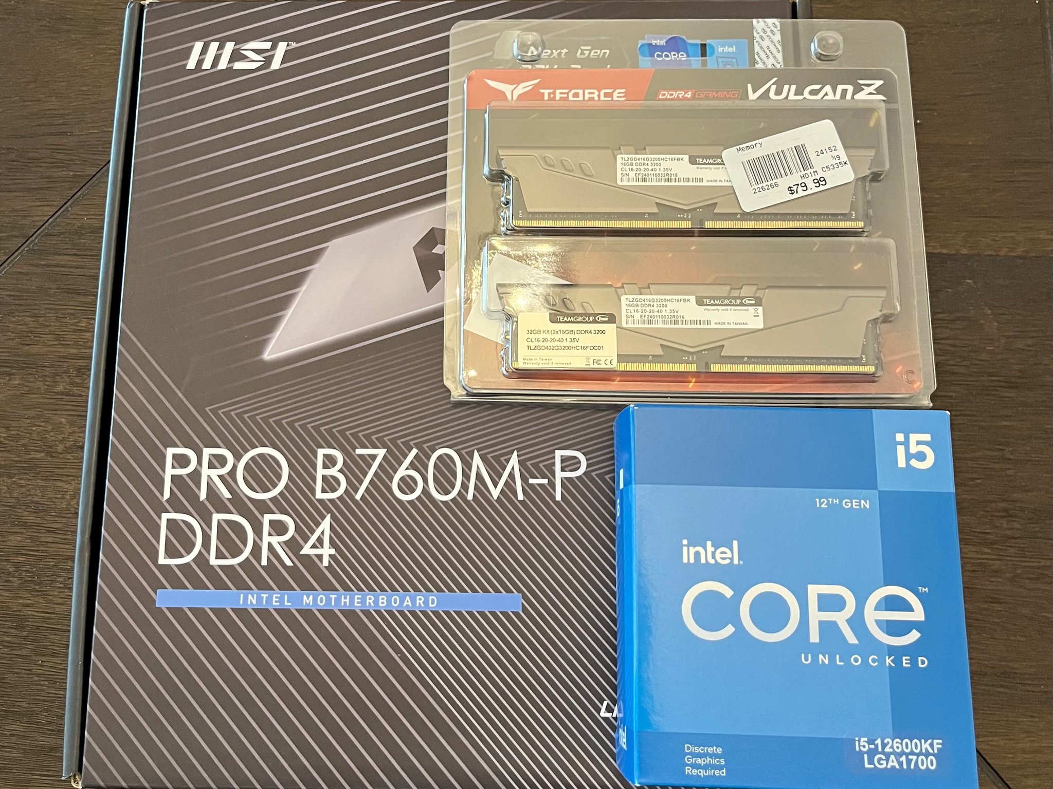 i5 12600KF/ 32GB DDR4/ B760M SEALED Combo