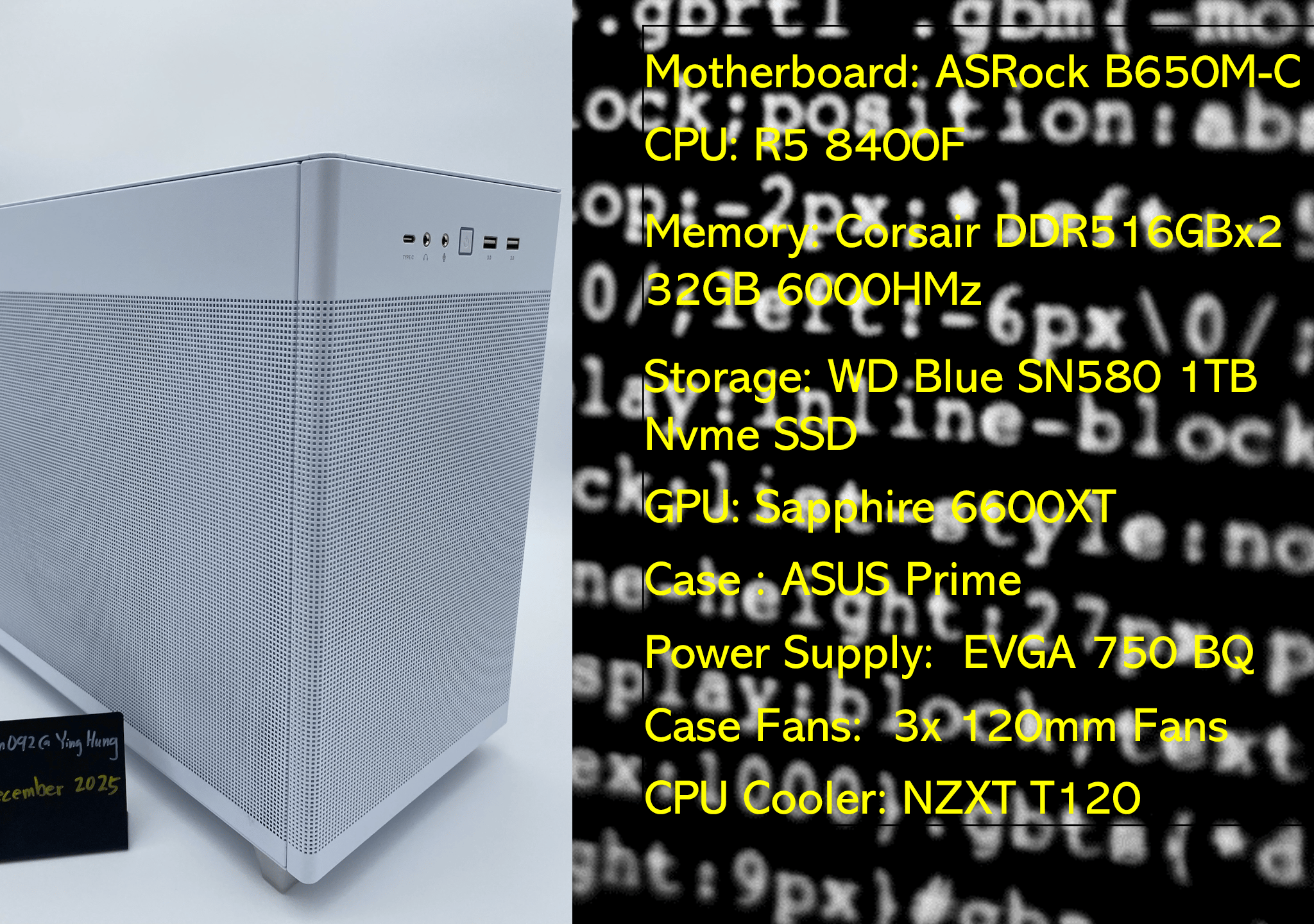 1440P StartUP White | 8400F | 6600XT | DDR5 32GB | 1TB Storage