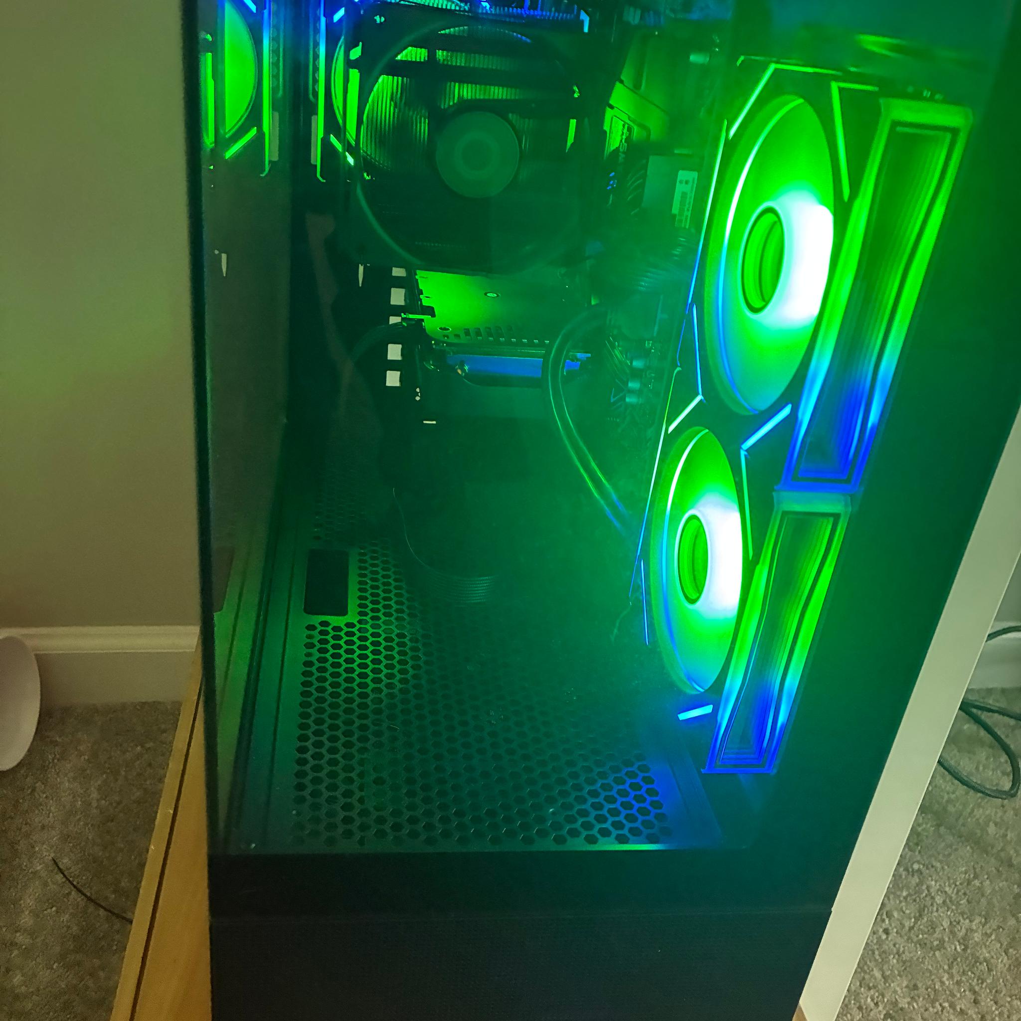 Radeon RX 9060 XT 8GB Custom Gaming PC - Ryzen 5 5600X, 32GB RAM, 1TB NVMe SSD