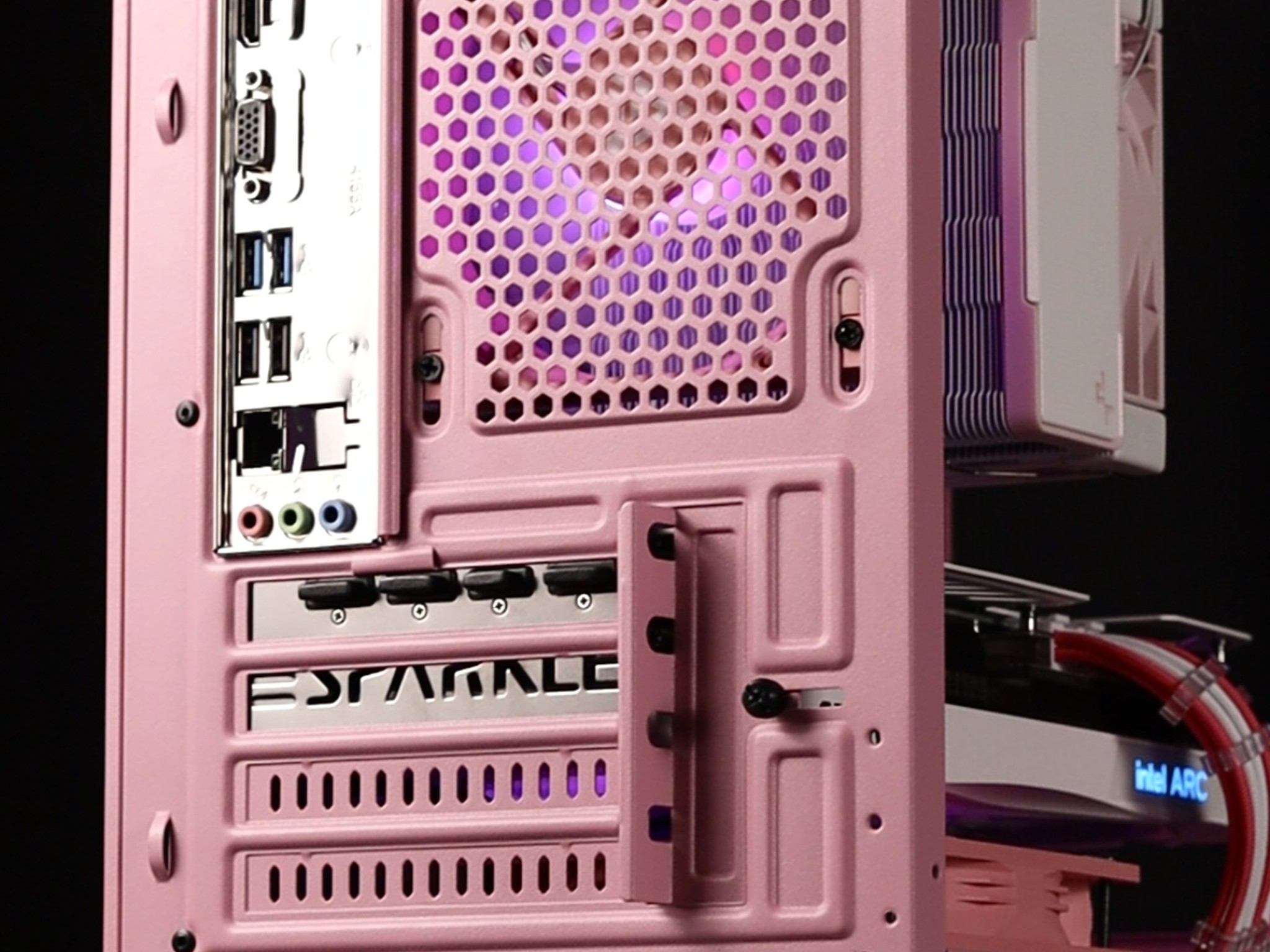 🎀 Pink Gaming PC 🎀 Intel Arc A750 🩷 Ryzen 5 5500 🩷 16GB DDR4 🩷 1TB NVMe SSD