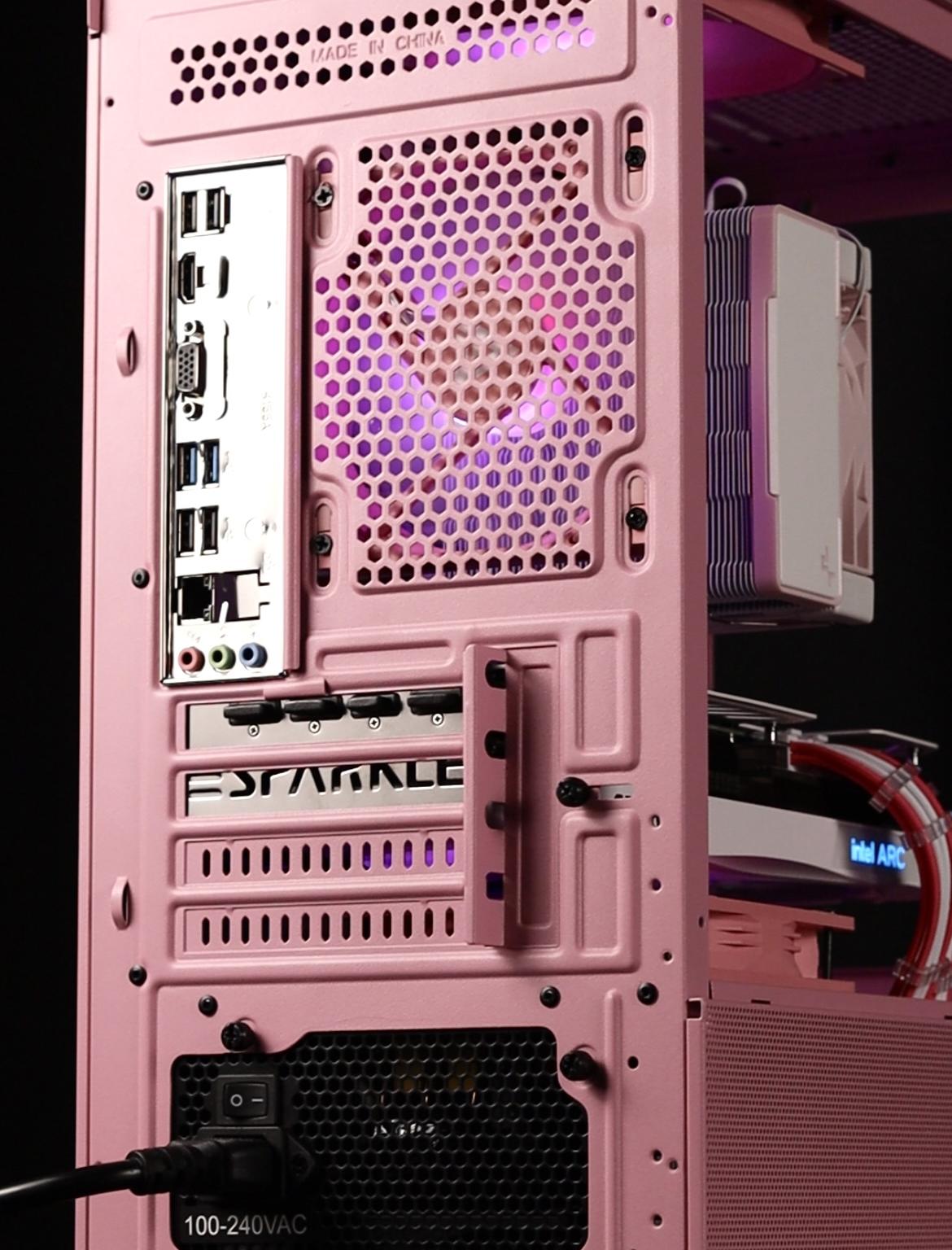 🎀 Pink Gaming PC 🎀 Intel Arc A750 🩷 Ryzen 5 5500 🩷 16GB DDR4 🩷 1TB NVMe SSD