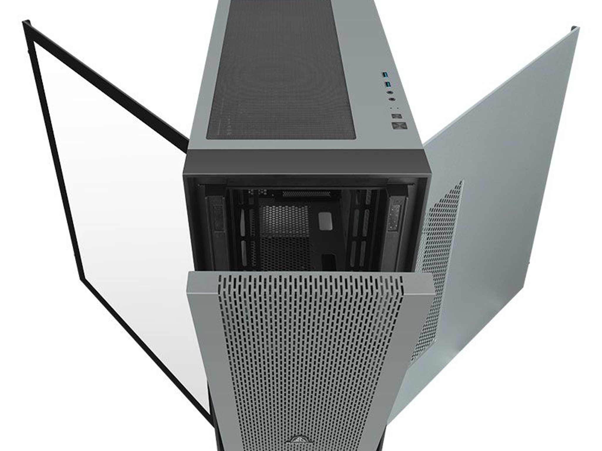 COMBO! SEGOTEP  Gank 360 ATX CASE  | Magnetic Front Panel| FROZEN 360 cooler with 4 HQ ARGB FANS