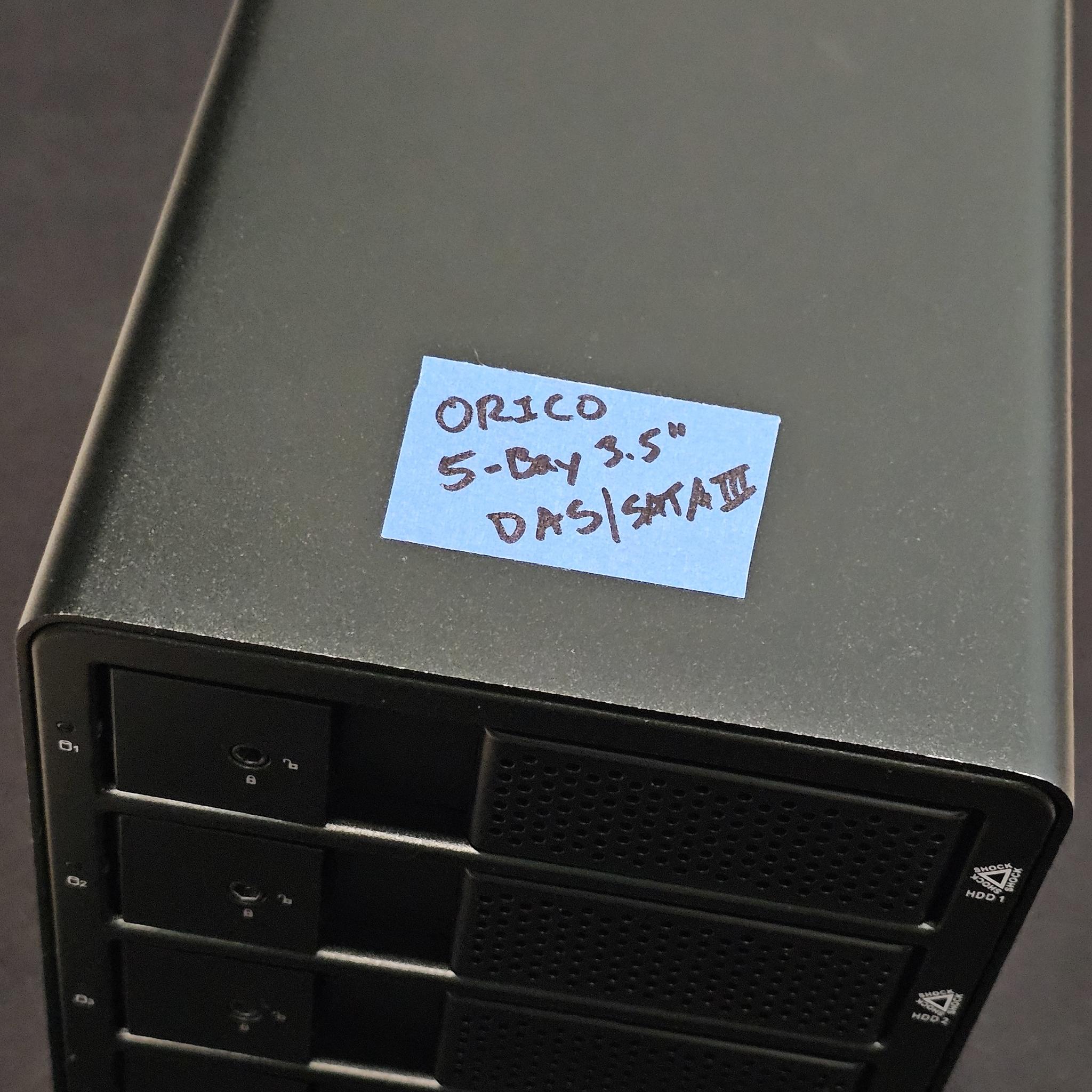 ORICO 5-Bay DAS 3.5" HDD SATA III USB 3.0 UASP