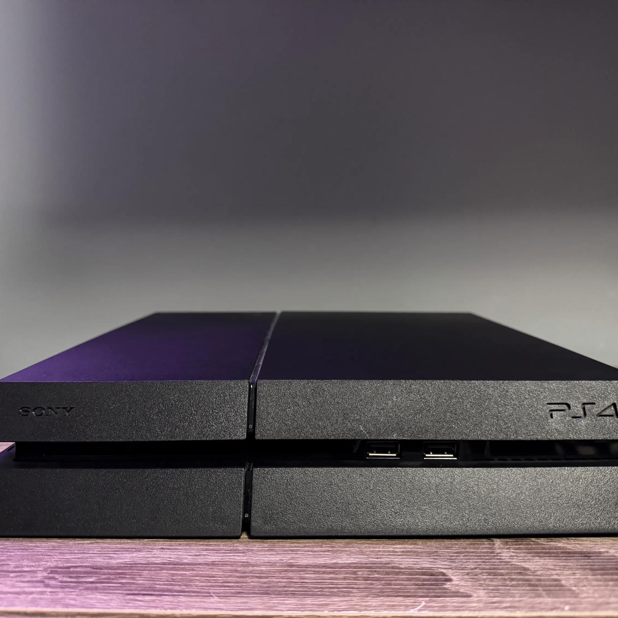 Refurbished Playstation 4 - 500GB Matte Black|CUH-1215A Software 9.00 + 2 PS4 DualSense Controllers