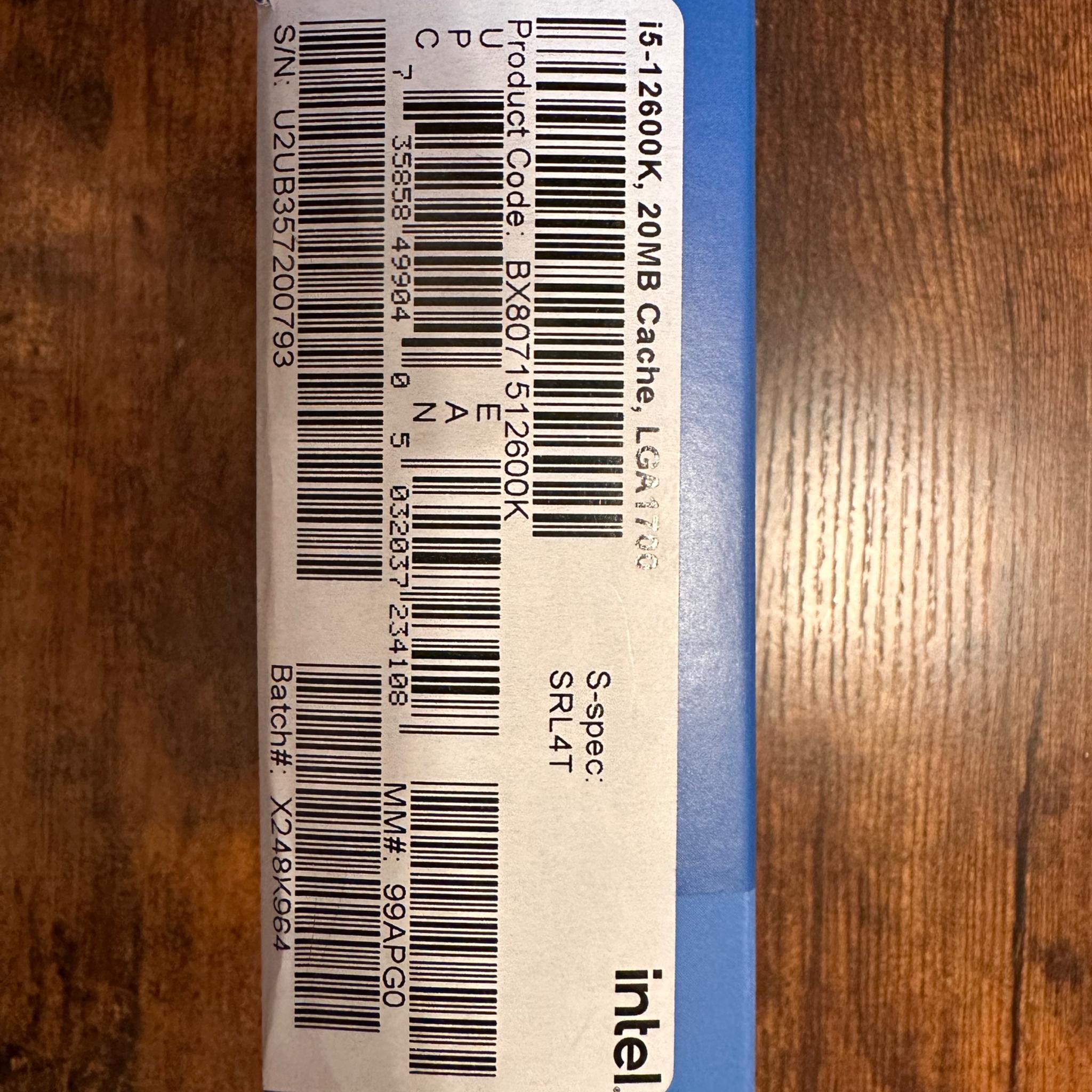 Intel Core i5-12600K CPU