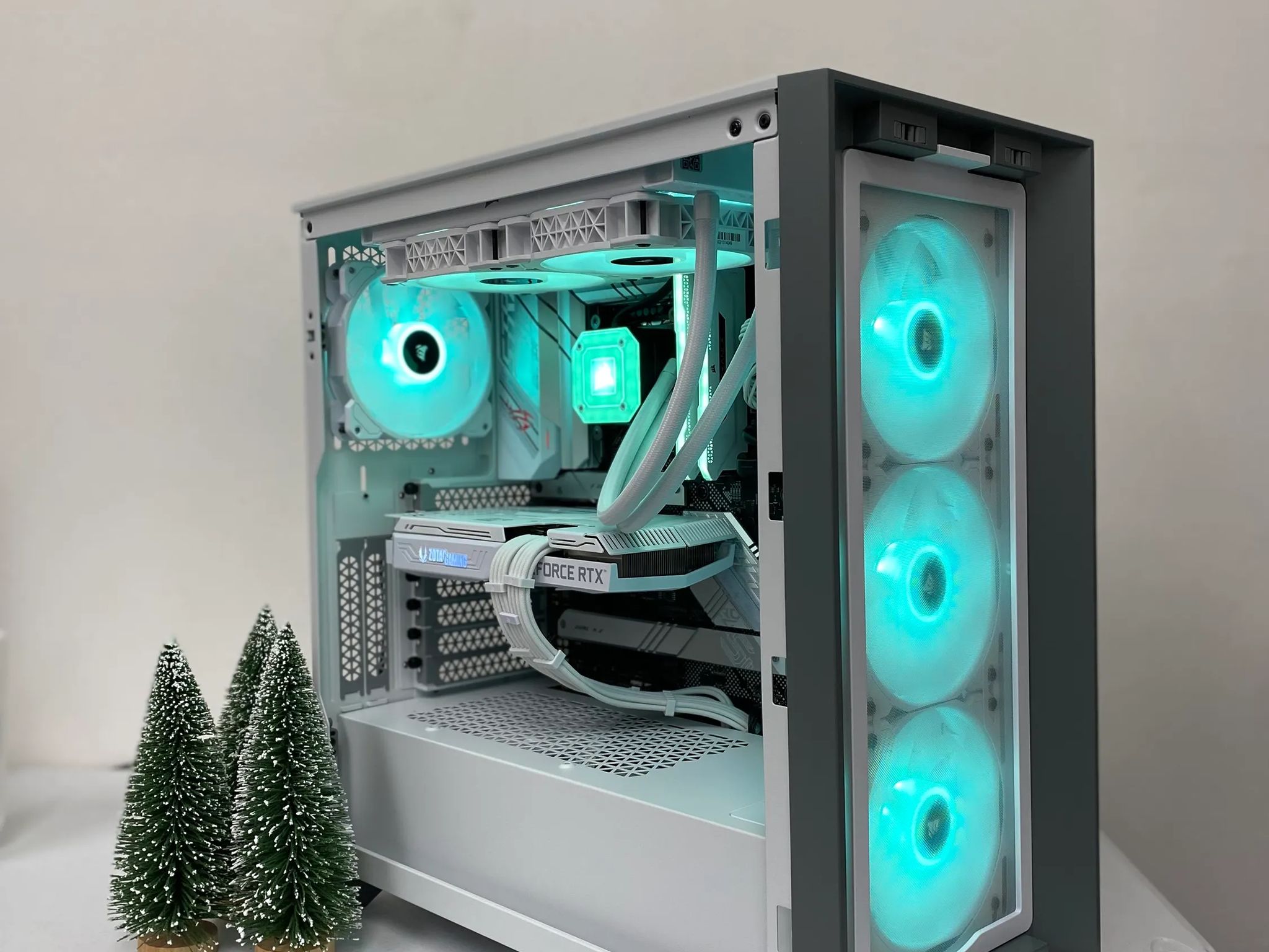 **🎄🚀 Tech FrostBite - Xmas Mode 🚀🎄- i5-13600K-32GB-RTX3060 White** Upgraded 13th Gen + Power Supply