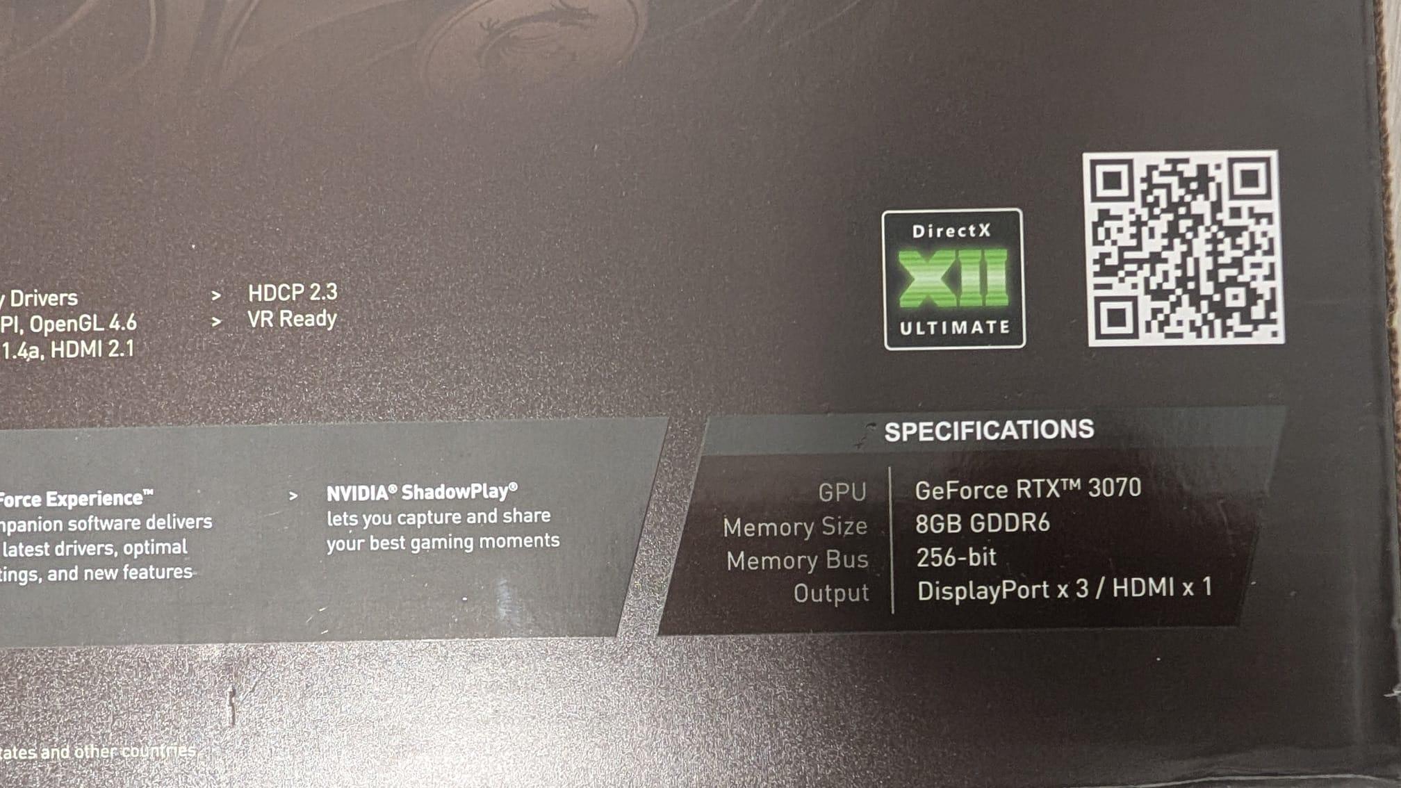 Clean and well-maintained - MSI Gaming Trio GeForce RTX 3070 8GB (in original packaging)