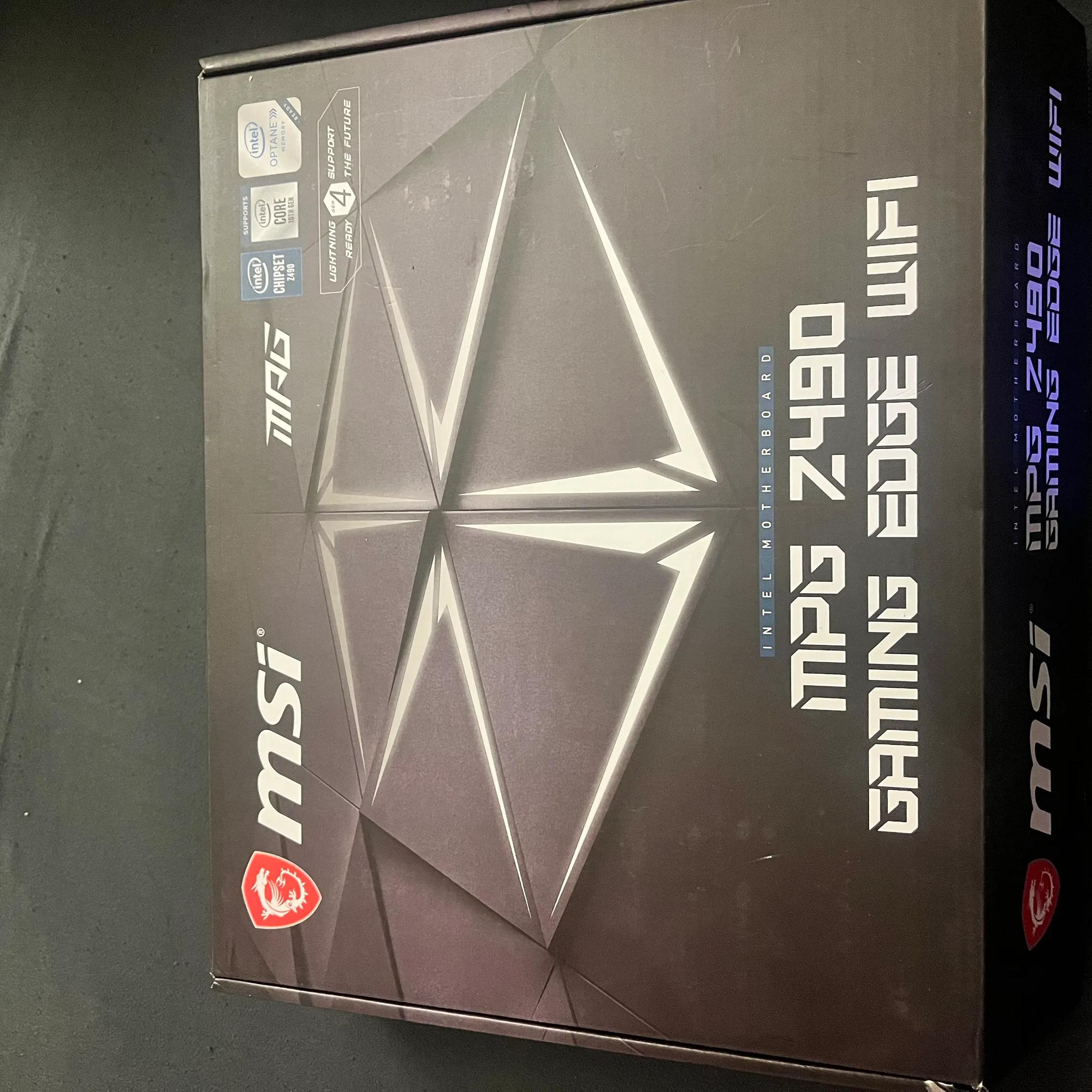 MSI MPG Z490 GAMING EDGE WIFI ATX Gaming Motherboard, LGA 1200 Socket, DDR4, CF, Dual M.2 Slots