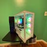 White GLASS Gaming PC| Intel i5 / Amd RX580 / 8GB / 500GB SSD Win 10 Pro WiFi