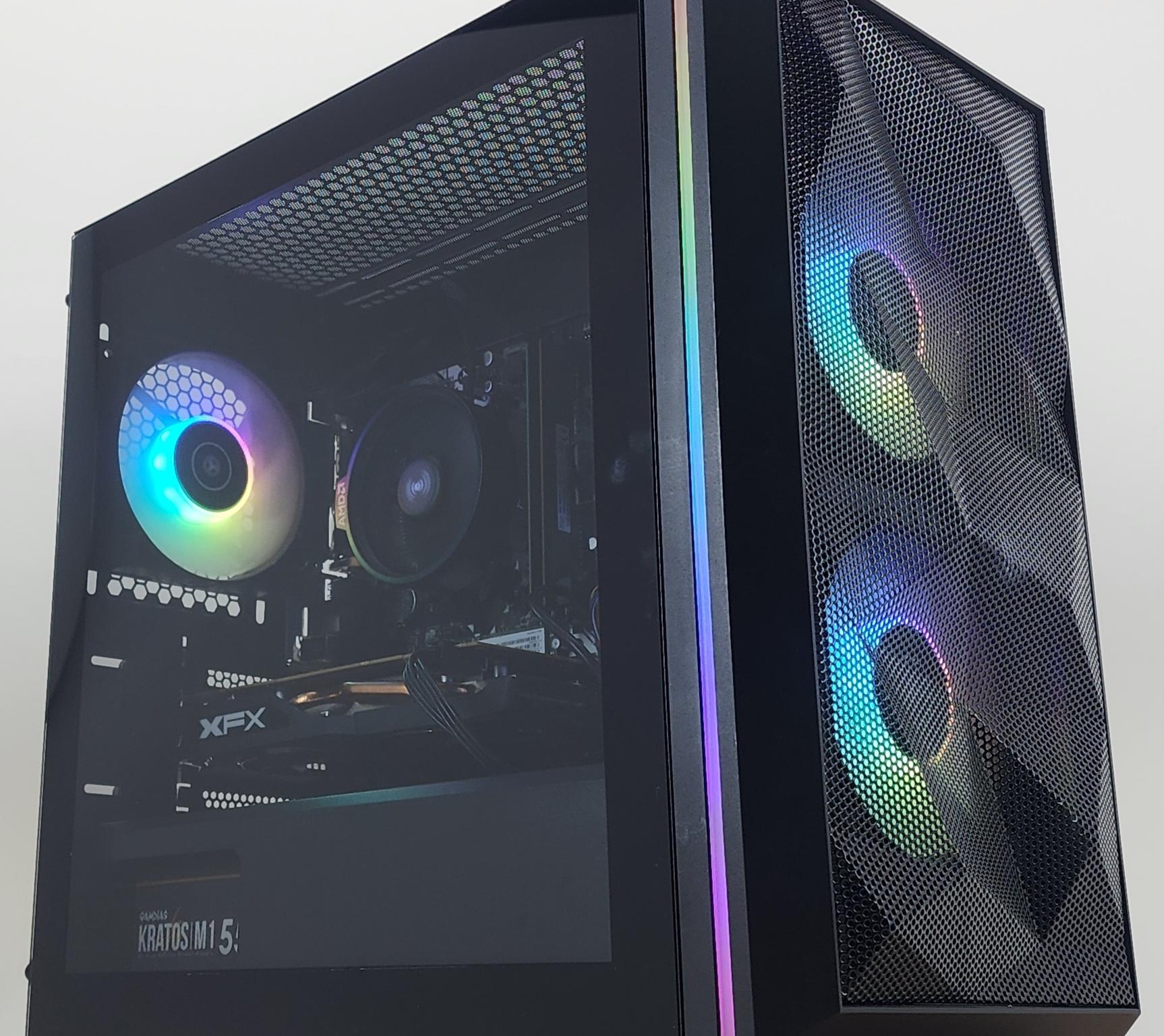 Gaming PC Ryzen 5 3600 16GB RAM 256GB SSD + 1TB HDD RX 470 8GB Win11 Computer