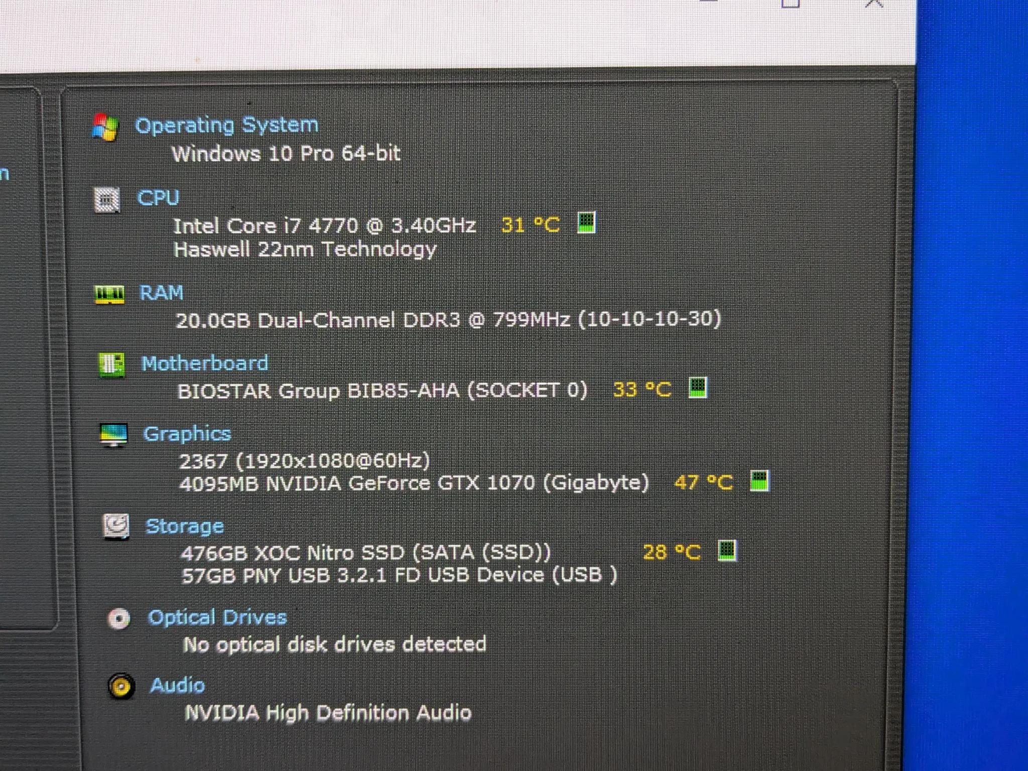 140 FPS Fortnite | 180 Day Warranty | i7-4770, 20GB RAM, GTX 1070 8GB, 512GB SSD, Win10, Wifi, RGB