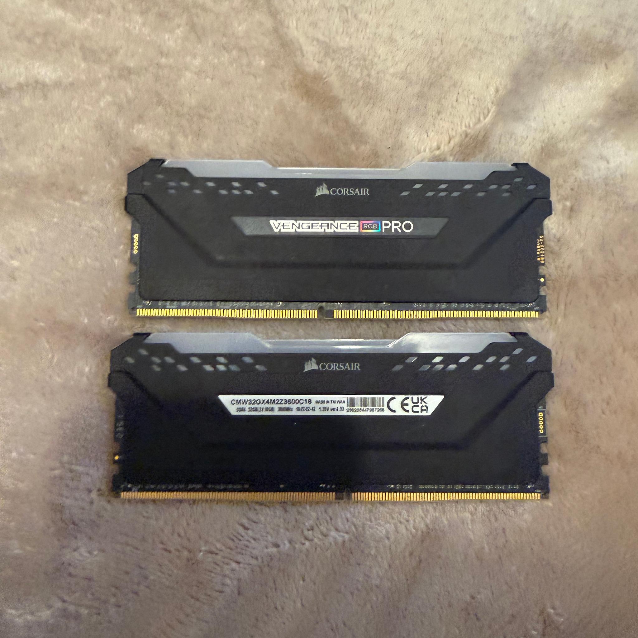 32gb 3600mhzcorsair rgb memory.