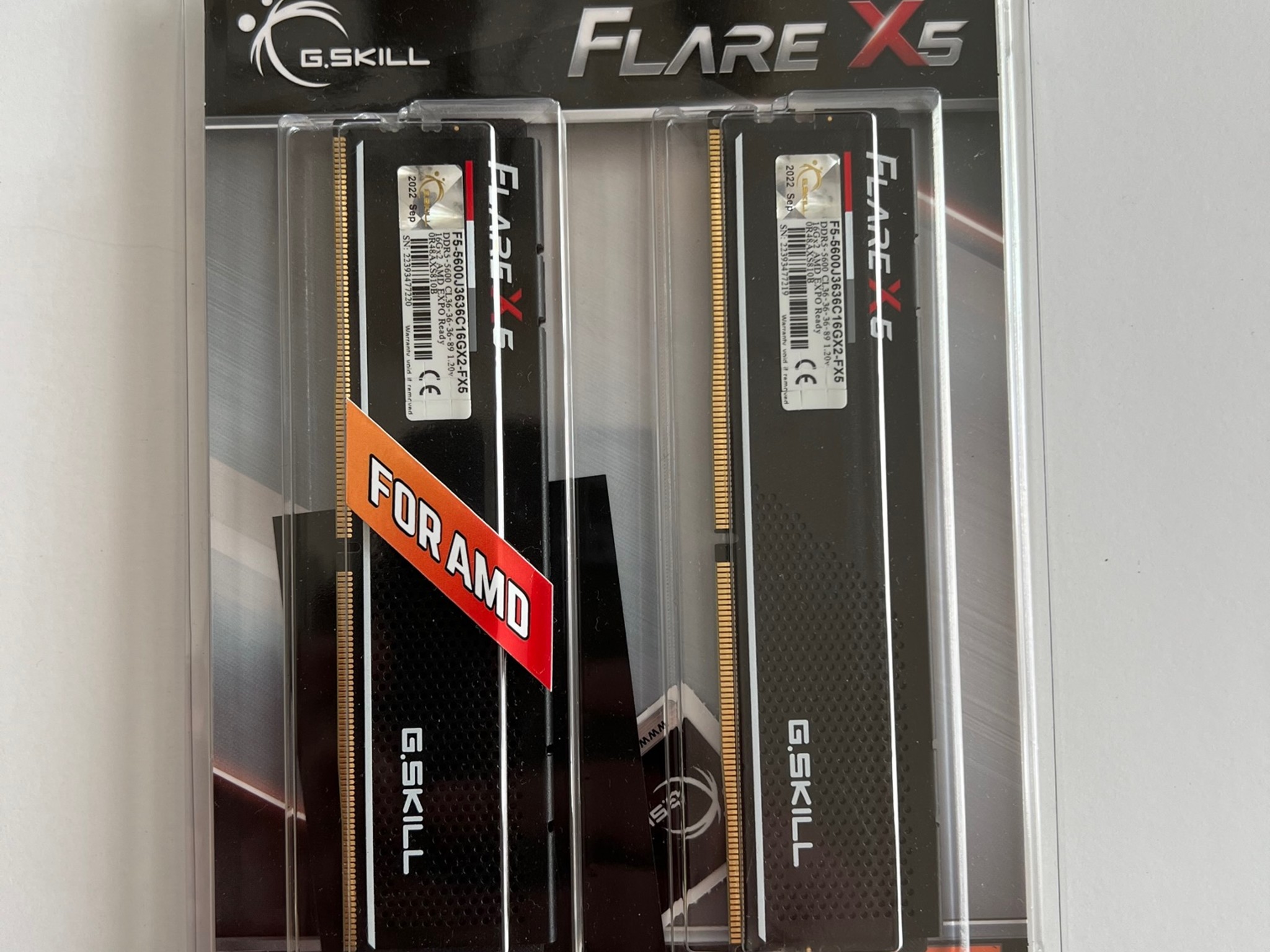 G.Skill Flare X5 DDR5 Series 32GB (2 x 16GB) DDR5-5600 PC5-44800