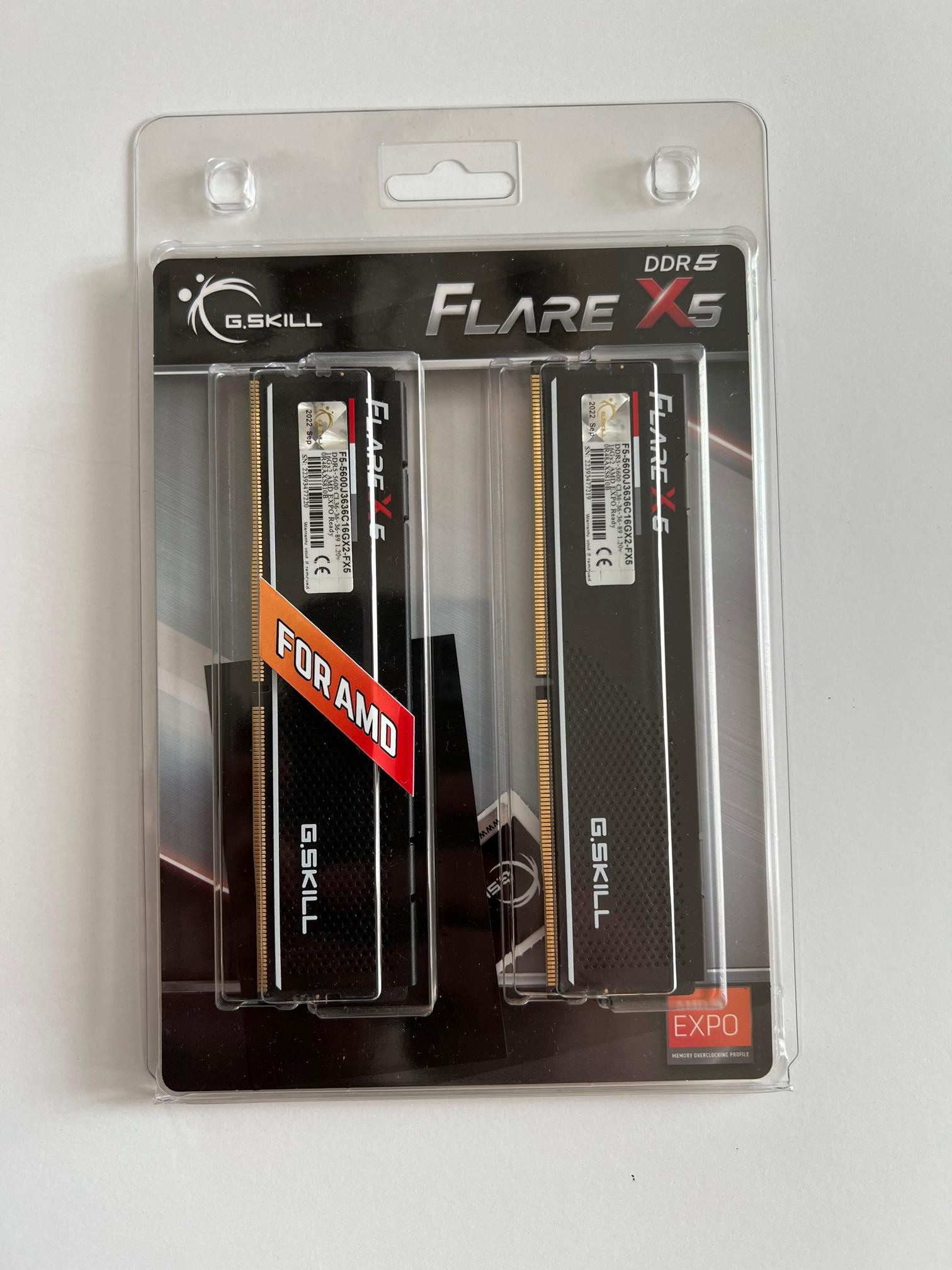 G.Skill Flare X5 DDR5 Series 32GB (2 x 16GB) DDR5-5600 PC5-44800