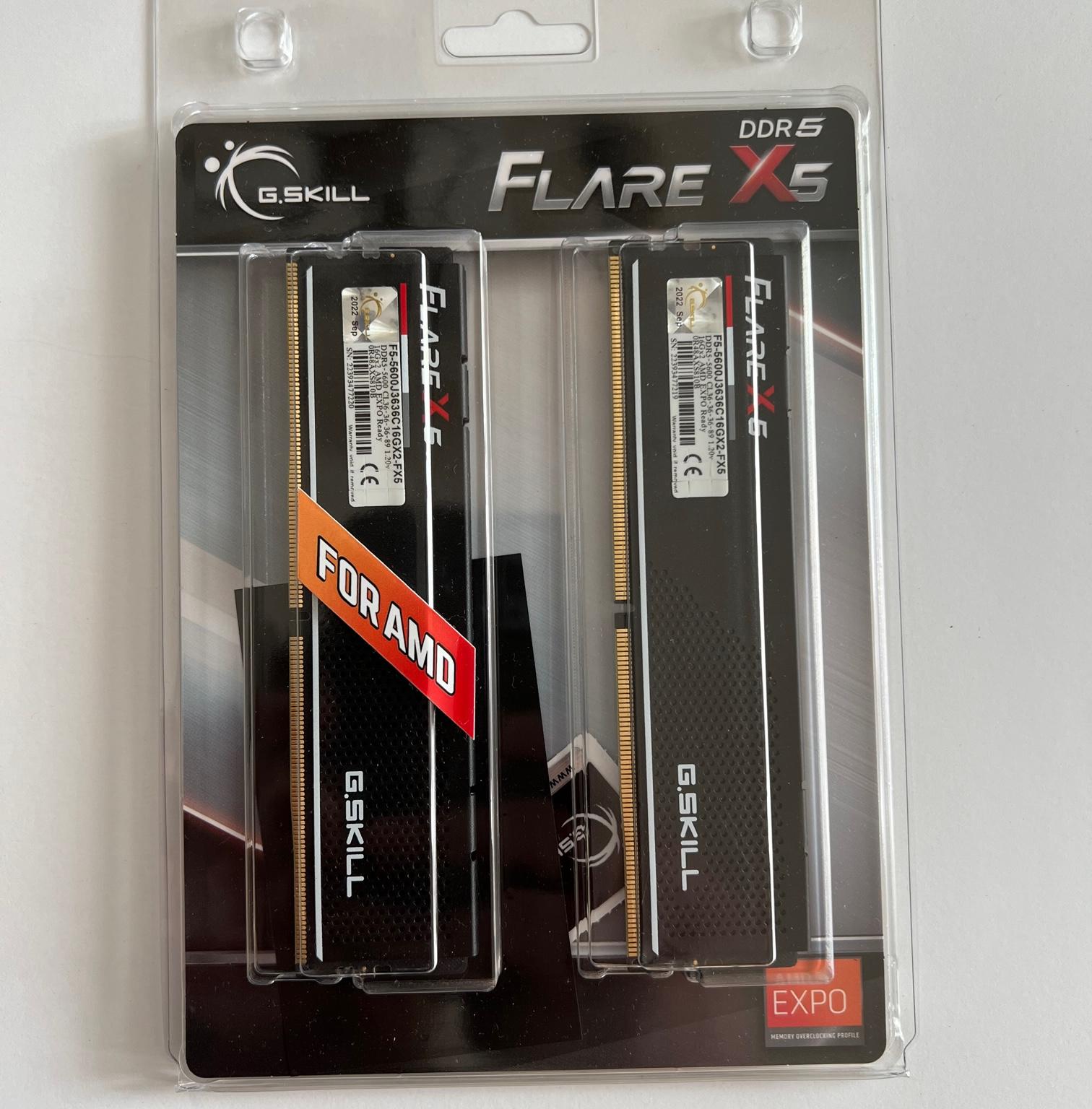 G.Skill Flare X5 DDR5 Series 32GB (2 x 16GB) DDR5-5600 PC5-44800