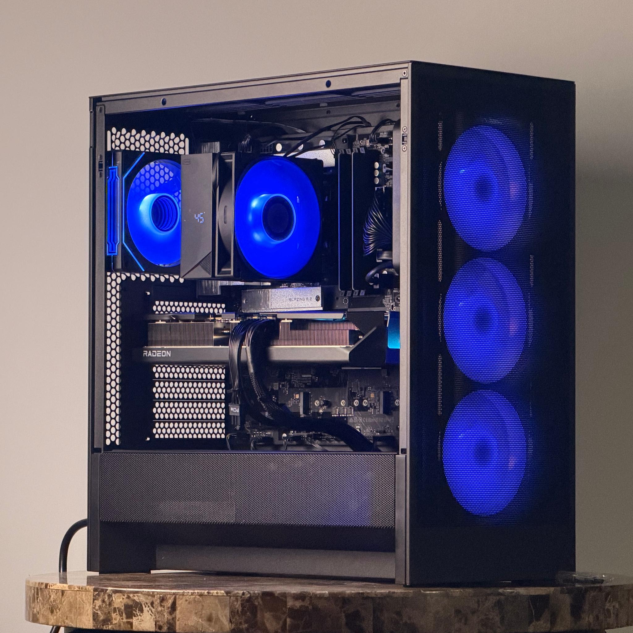 FREE SHIP 🖤🌈 BLK RGB Gaming PC | RX 9070 XT | Core 5 Ultra 250K Plus | 1 TB NVME | 32 GB DDR5 🌈🖤