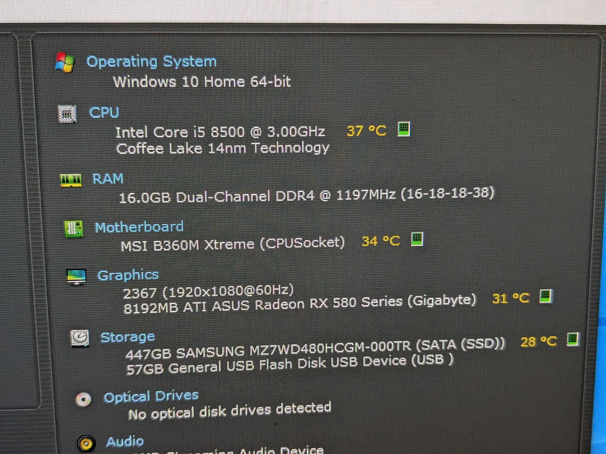 FREE SHIP || i5-8500, RX 580 8GB 2304SP, 480GB SSD, 16GB RAM, 650W PSU, RGB, WiFi, Win10