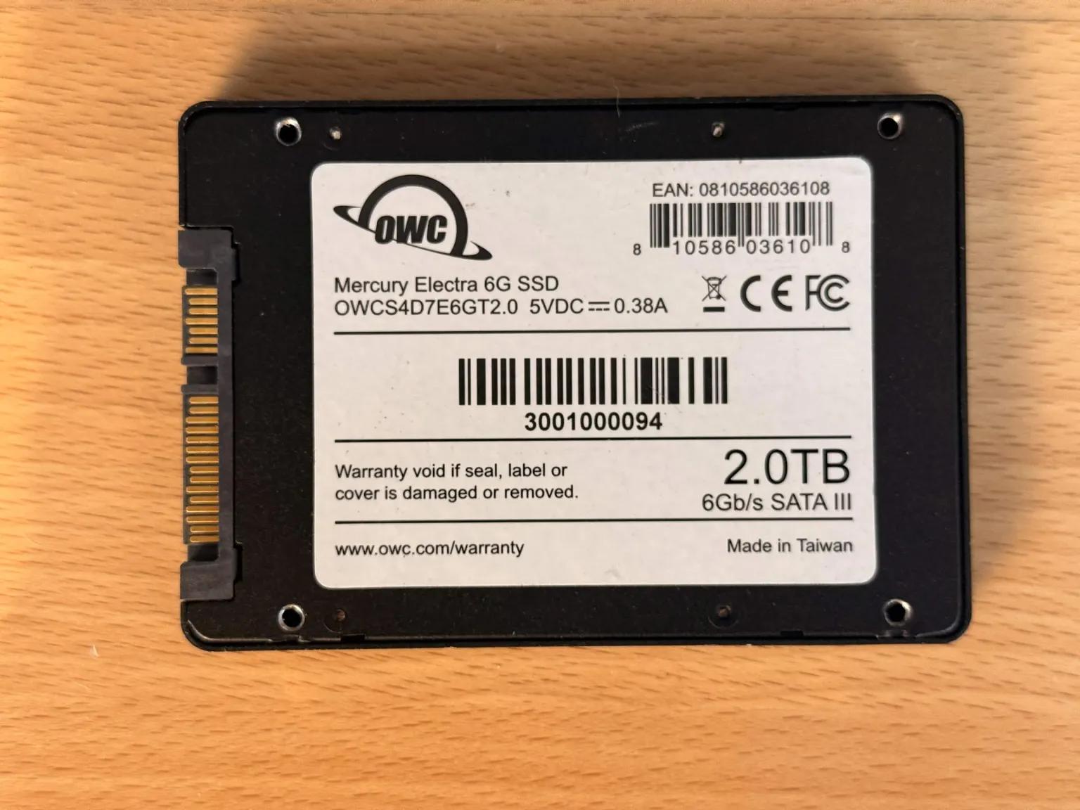 OWC ELECTRA 2TB Sata 2.5' SSD