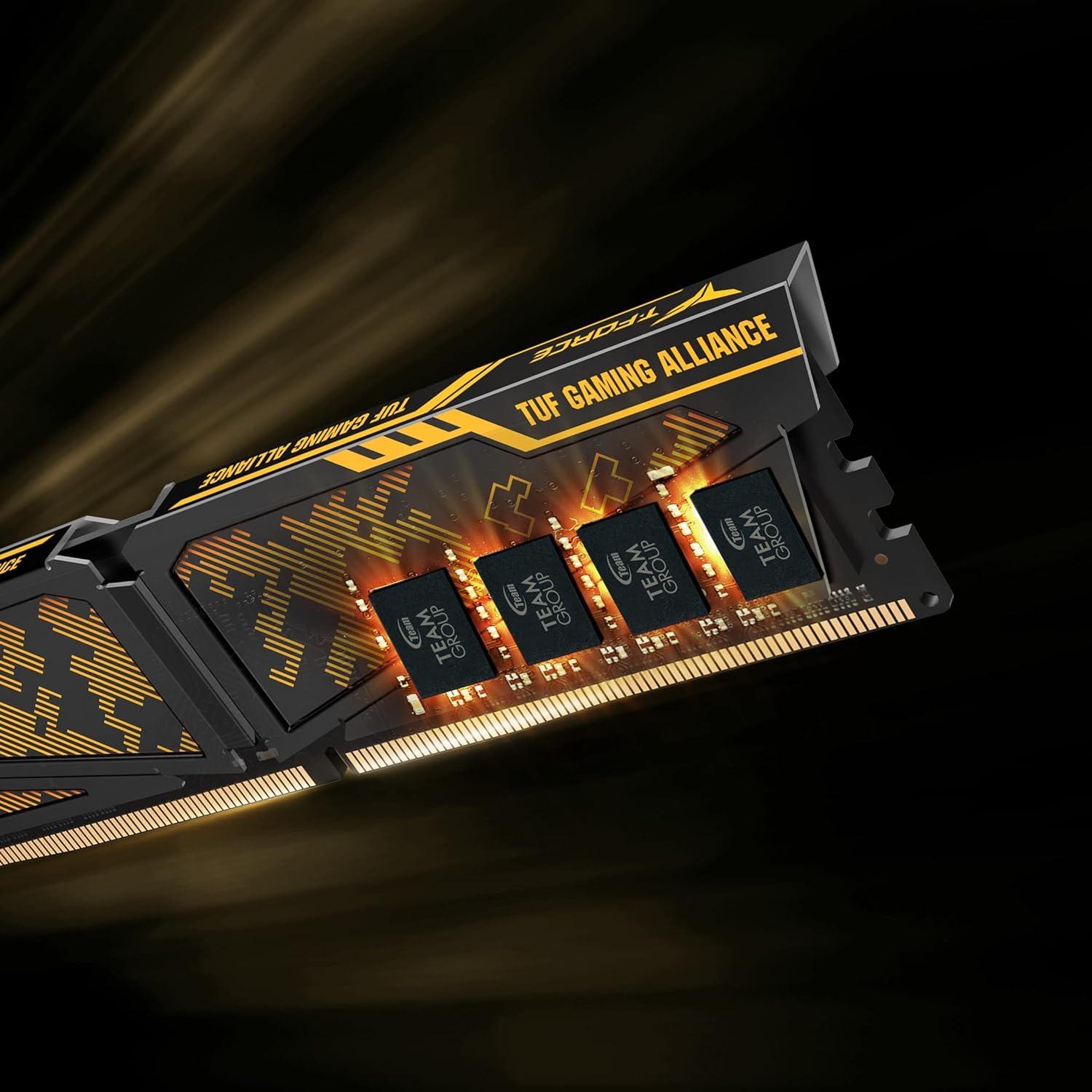 TEAMGROUP T-Force Vulcan TUF Gaming Alliance DDR4 32GB Kit (2x16GB) 3200MHz (PC4-25600) CL16
