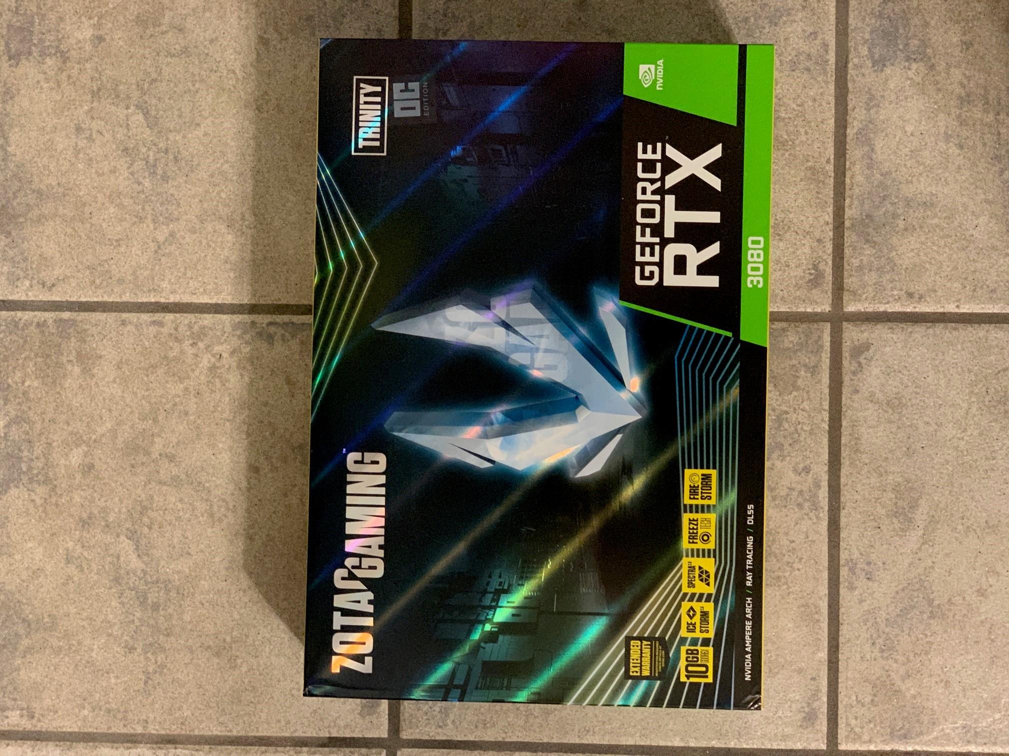 ZOTAC GAMING GeForce RTX 3080 Trinity OC 10GB GDDR6X Graphics Card, Used.