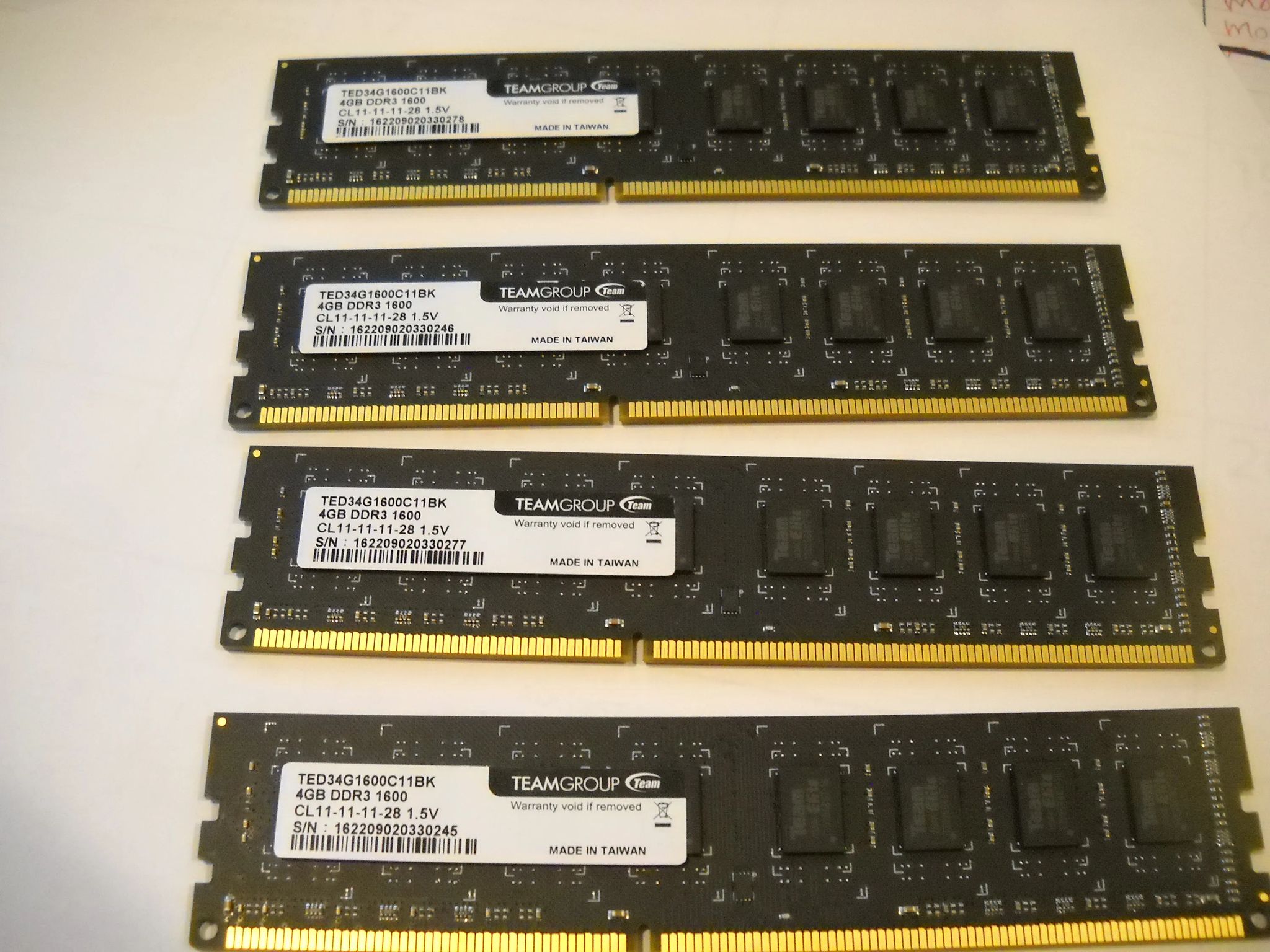 Team Group DDR3-1600 16GB (4 x 4GB) Kit CL11-11-11-28
