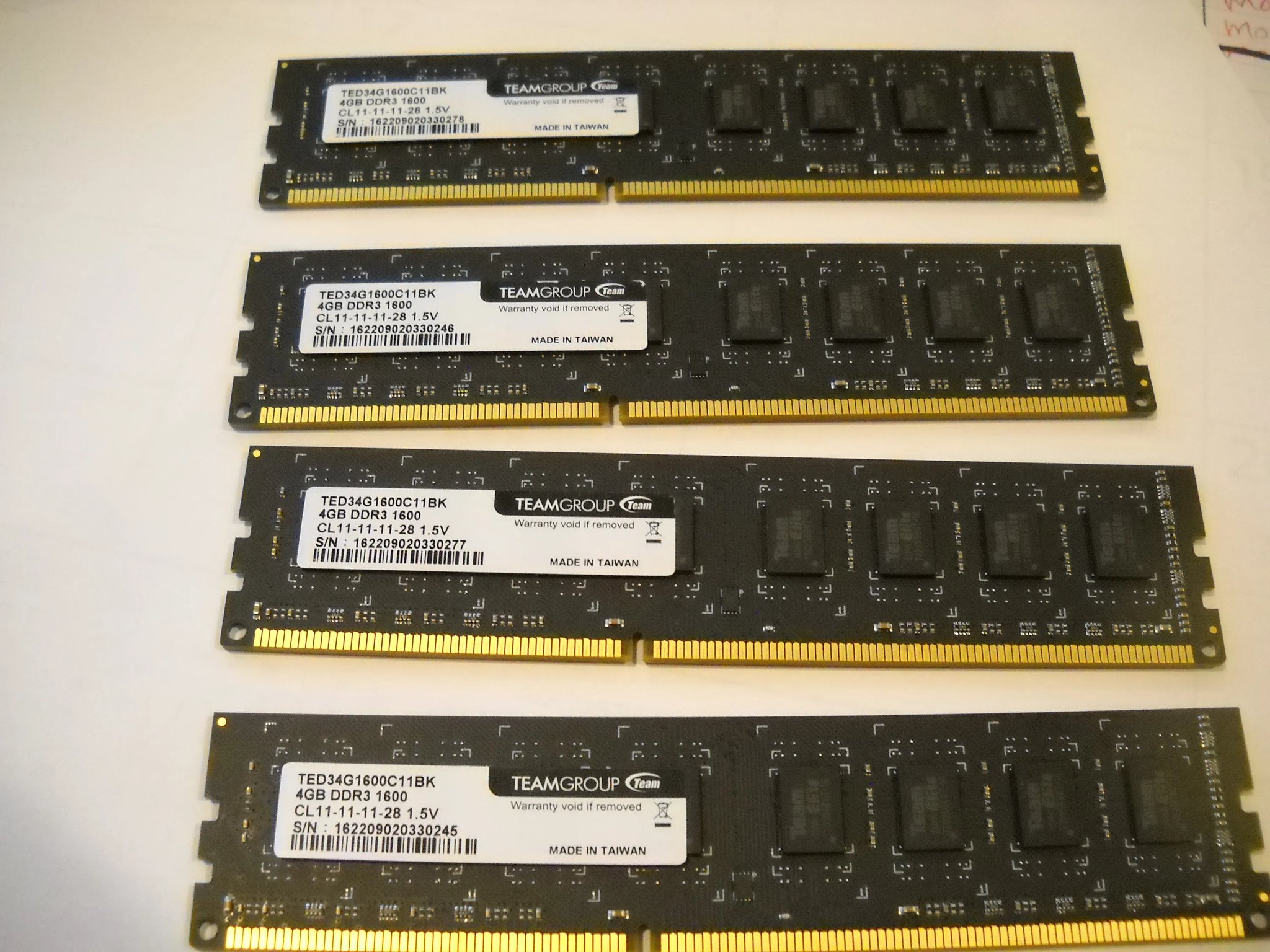 Team Group DDR3-1600 16GB (4 x 4GB) Kit CL11-11-11-28
