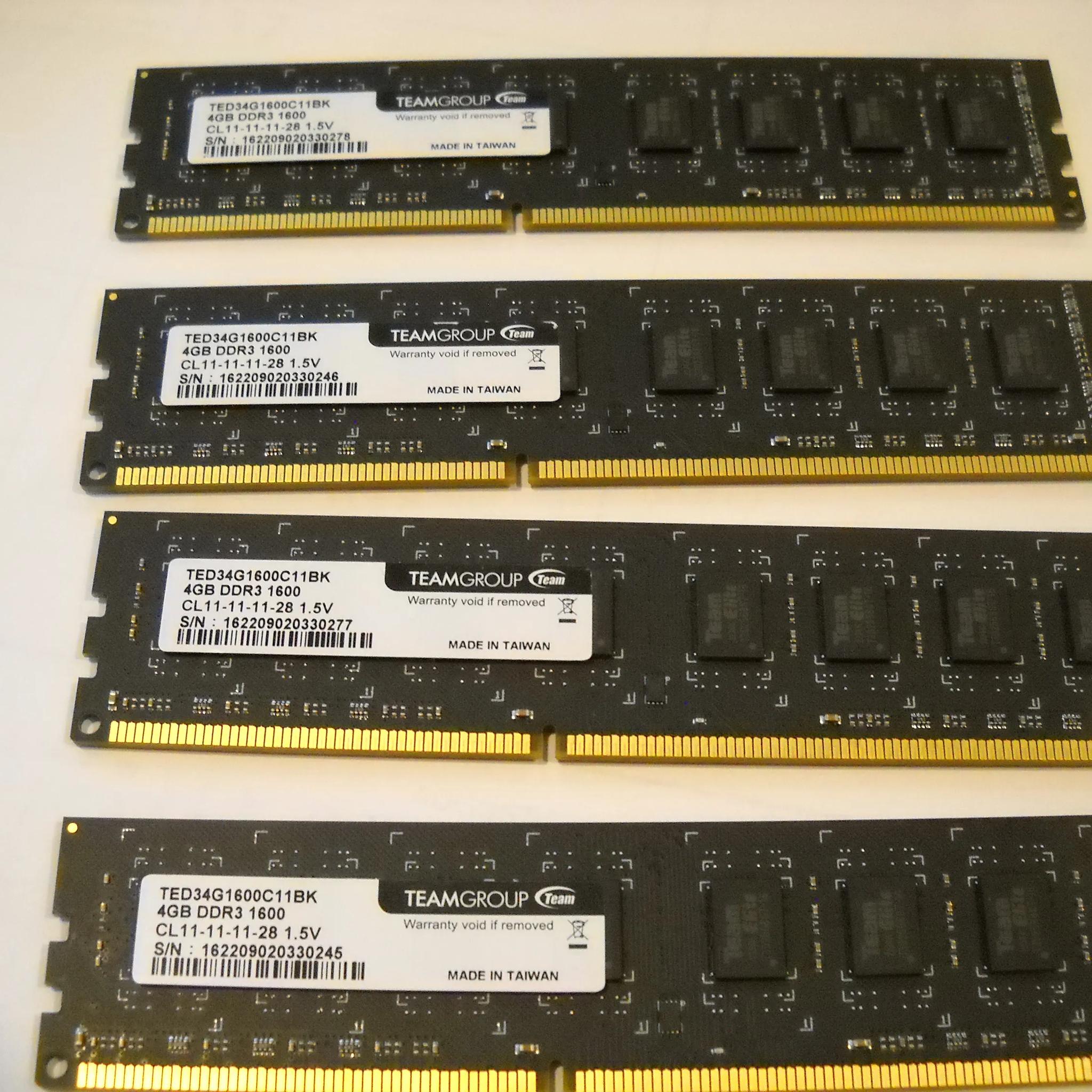 Team Group DDR3-1600 16GB (4 x 4GB) Kit CL11-11-11-28